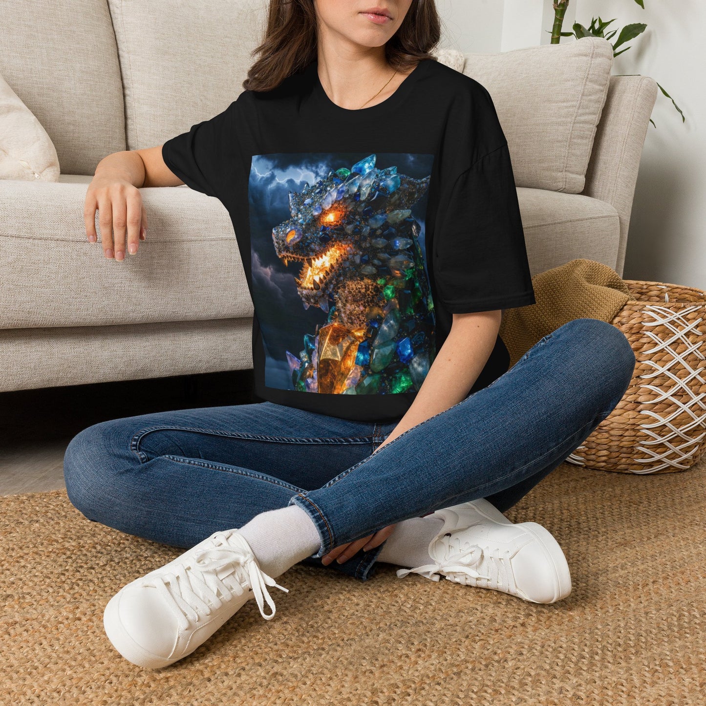 Gemstone Dragon T-Shirt — Fiery Crystal Dragon Graphic Tee