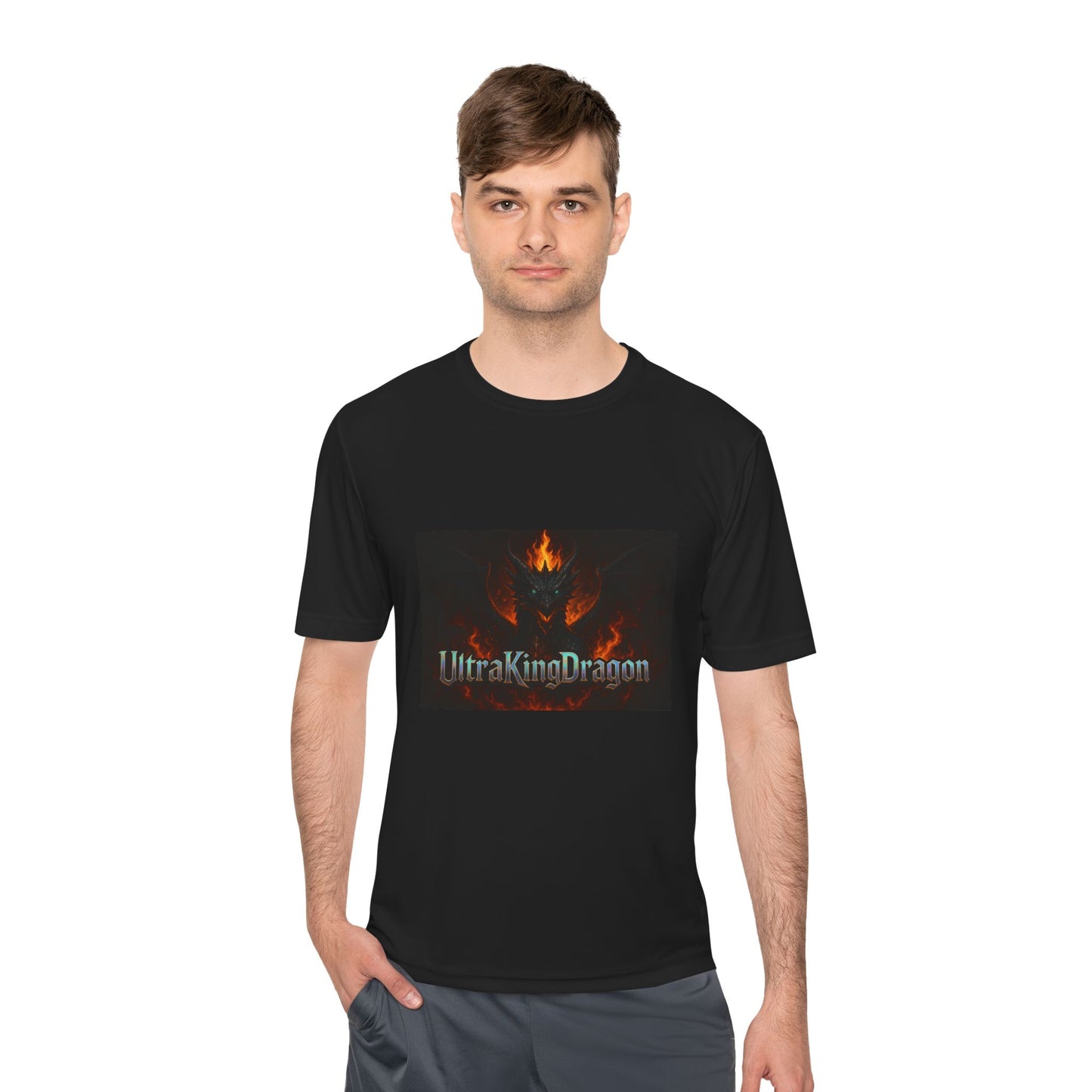 Unisex Moisture Wicking Tee - Dragon Design for Adventure Lovers