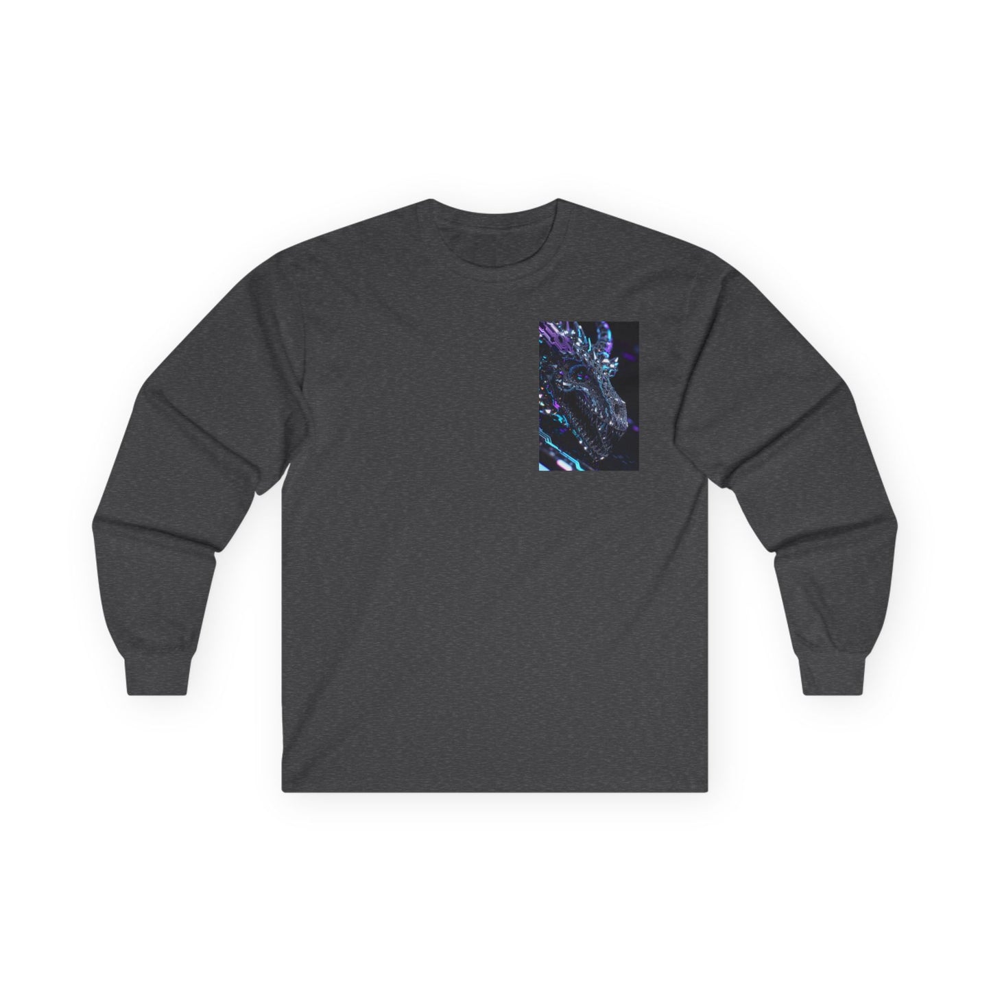 Galaxy Dragon Chest Print Long Sleeve Tee