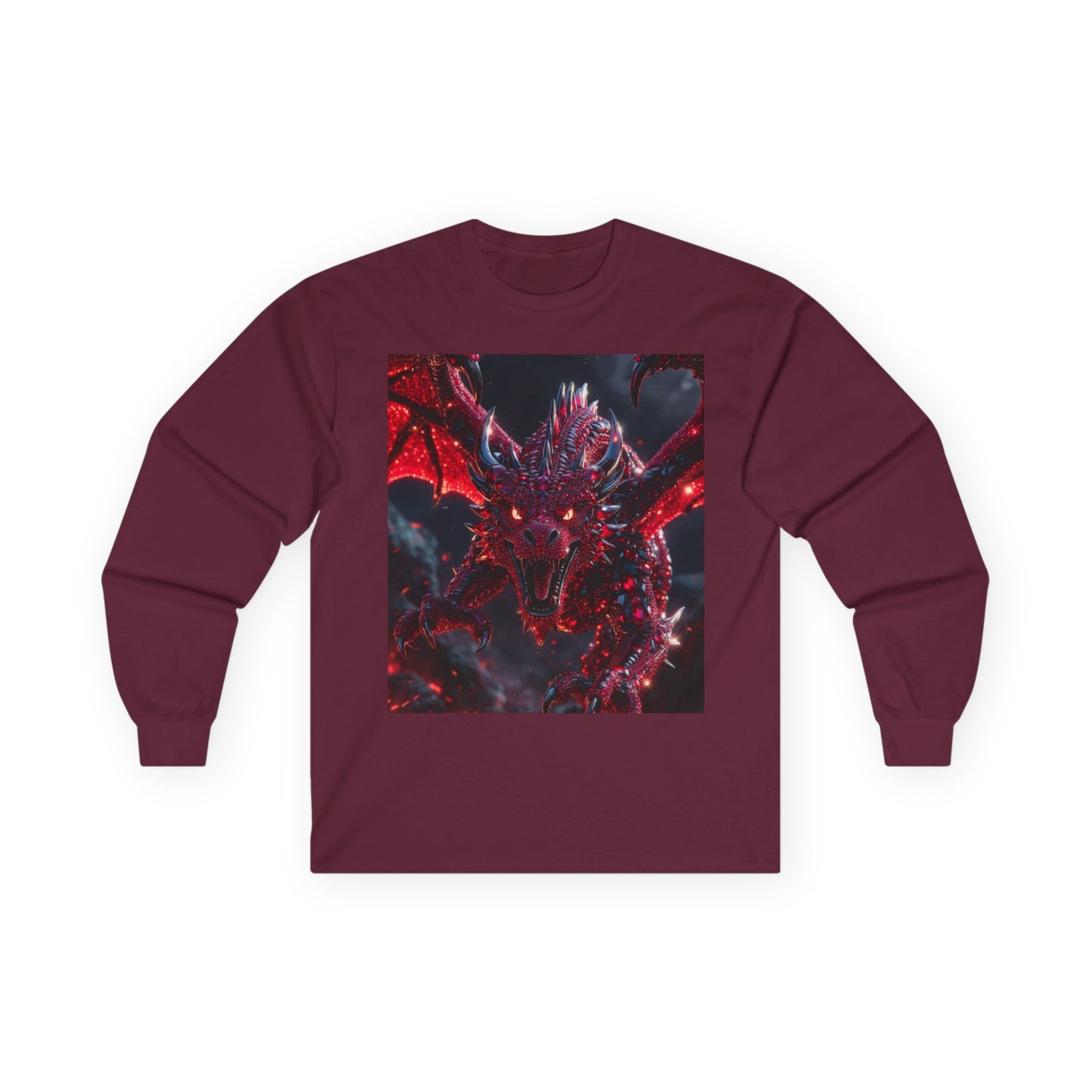 Red Dragon Fantasy Long Sleeve Tee