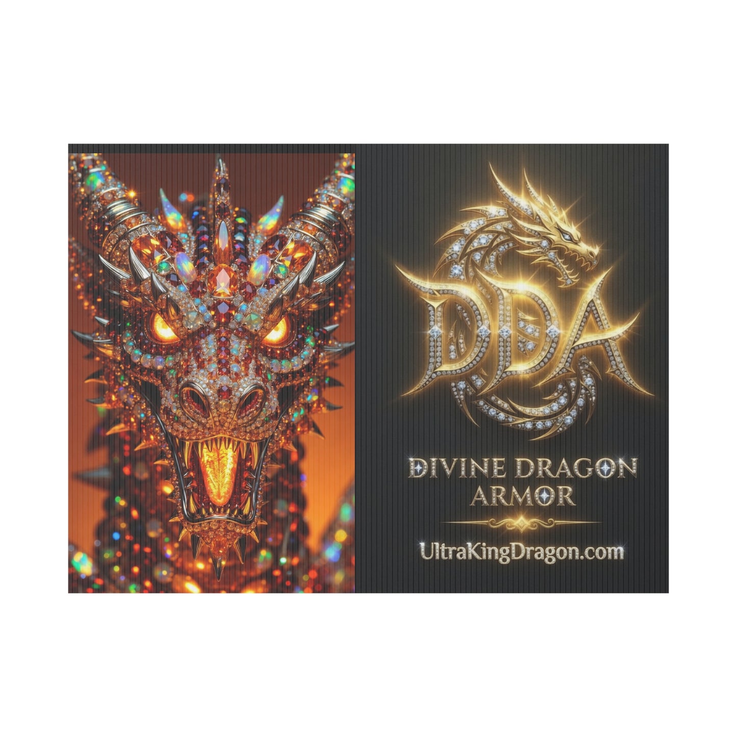 Dragon Collage Plastic Yard Sign — Mythical Fantasy Outdoor Decor