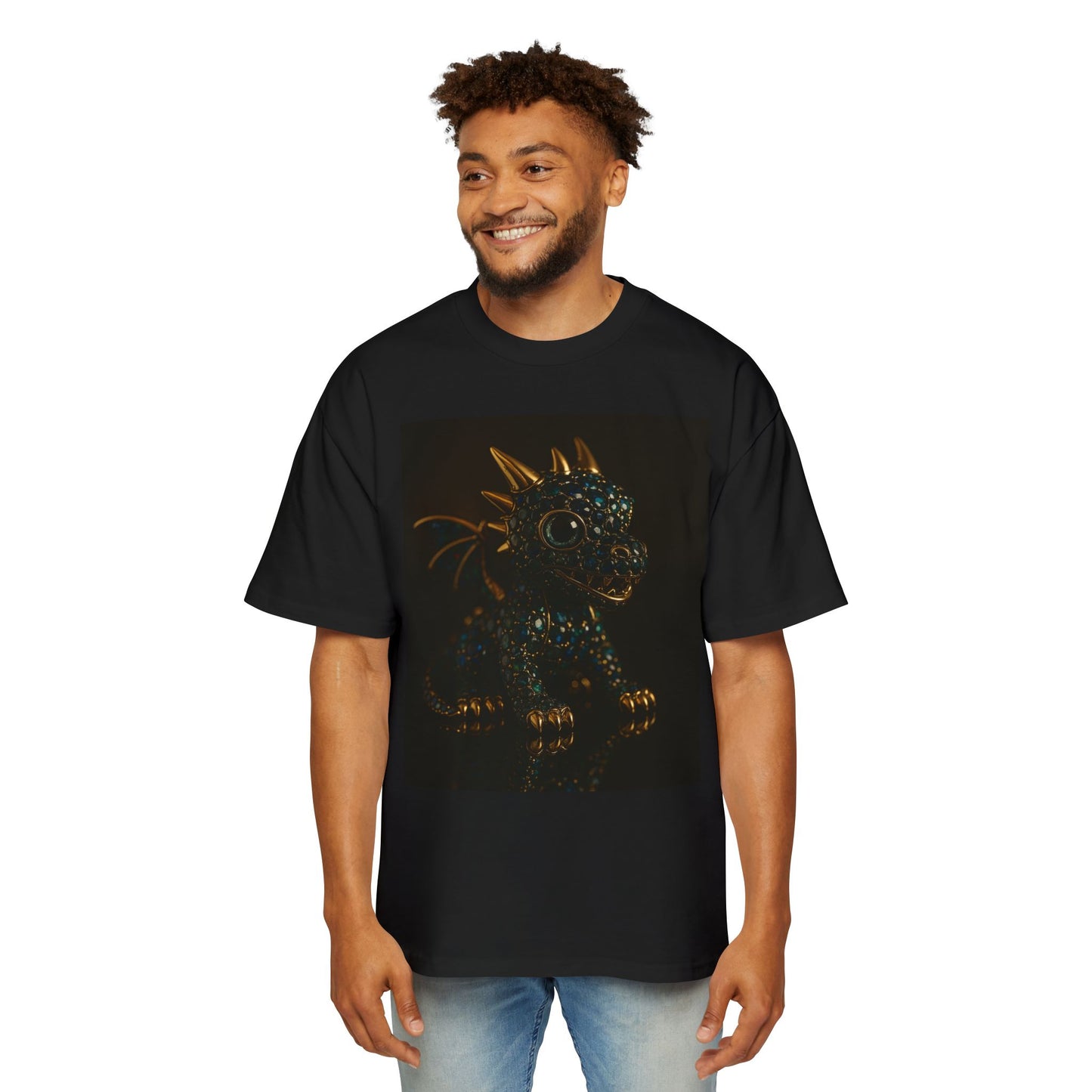 Dragon Design Oversized Tee, Casual Wear, Graphic Shirt, Gift for Fantasy Lovers, Unique T-Shirt, Perfect for Festivals and Everyday
