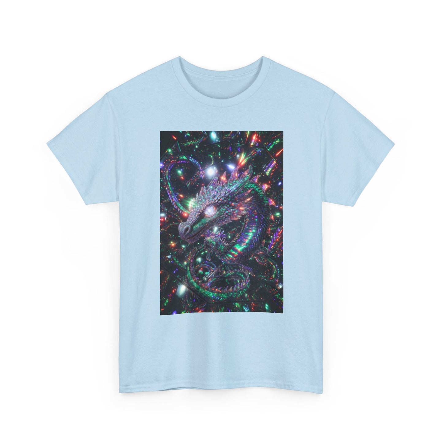 Cosmic Dragon T‑Shirt — Neon Galaxy Serpent Graphic Tee