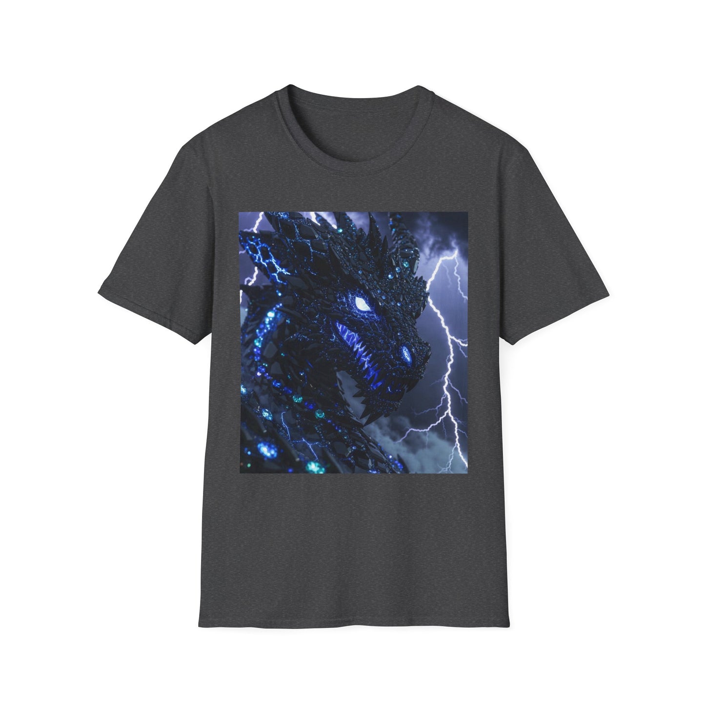 Lightning Godzilla T-Shirt – Neon Blue Monster Tee