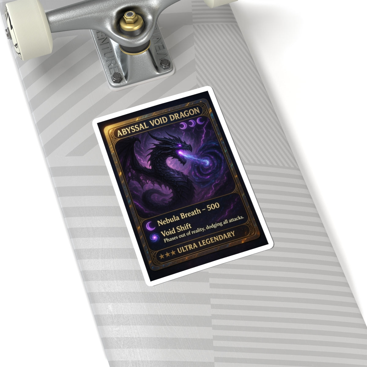 An Abyssal Void Dragon Sticker Trading card — Ultra Legendary Game Card Vinyl