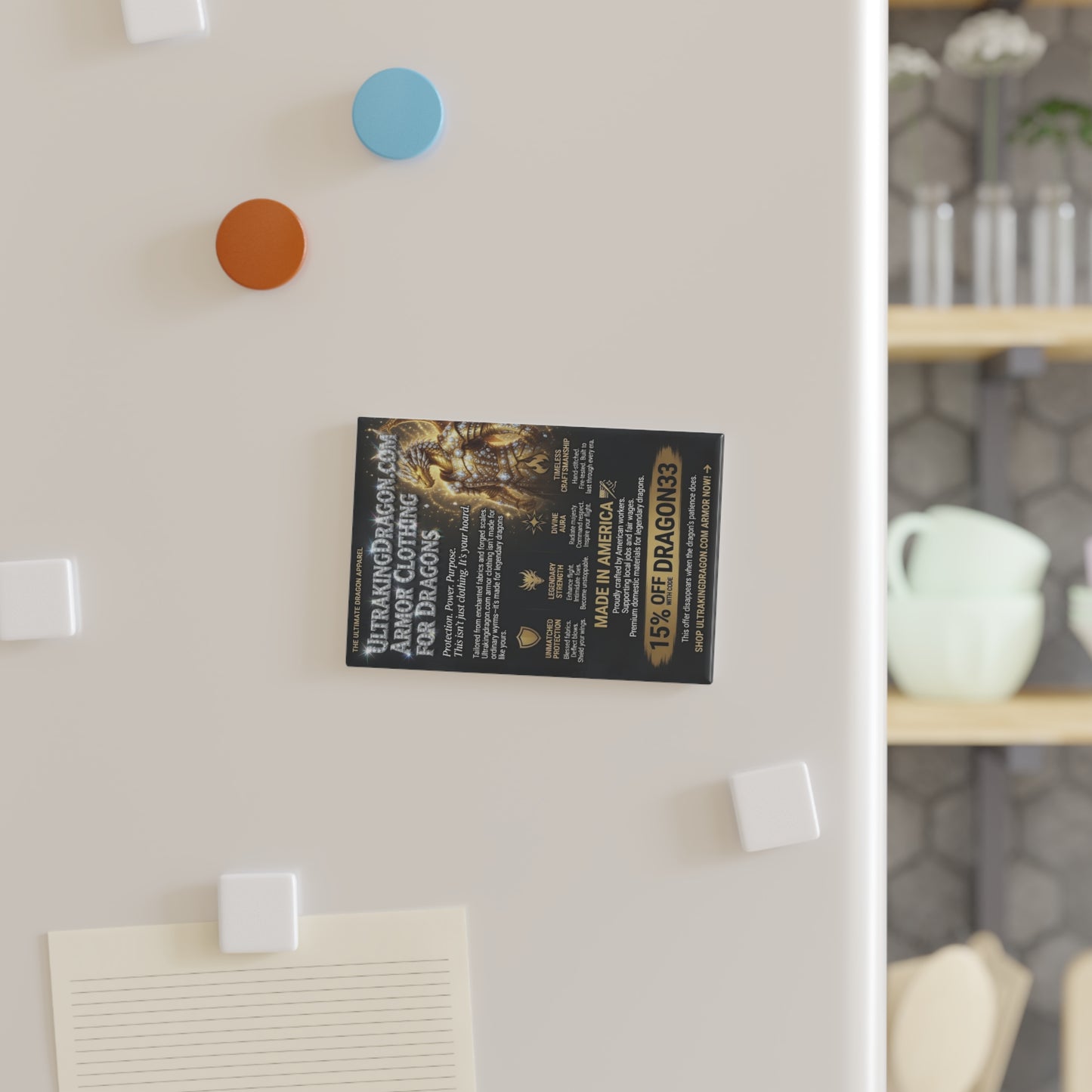 Dragon Armor Promotional Rectangle Magnet — 15% Off Coupon & Made in America