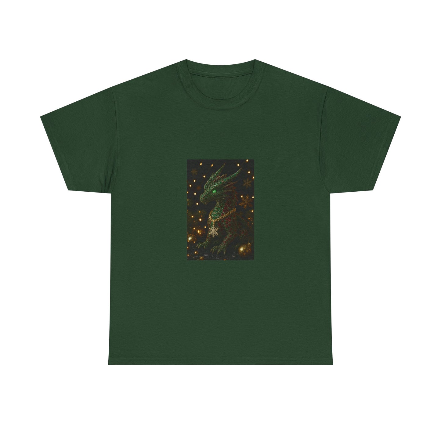 Christmas Dragon Constellation T-Shirt — Mystical Green Dragon & Starry Night Tee