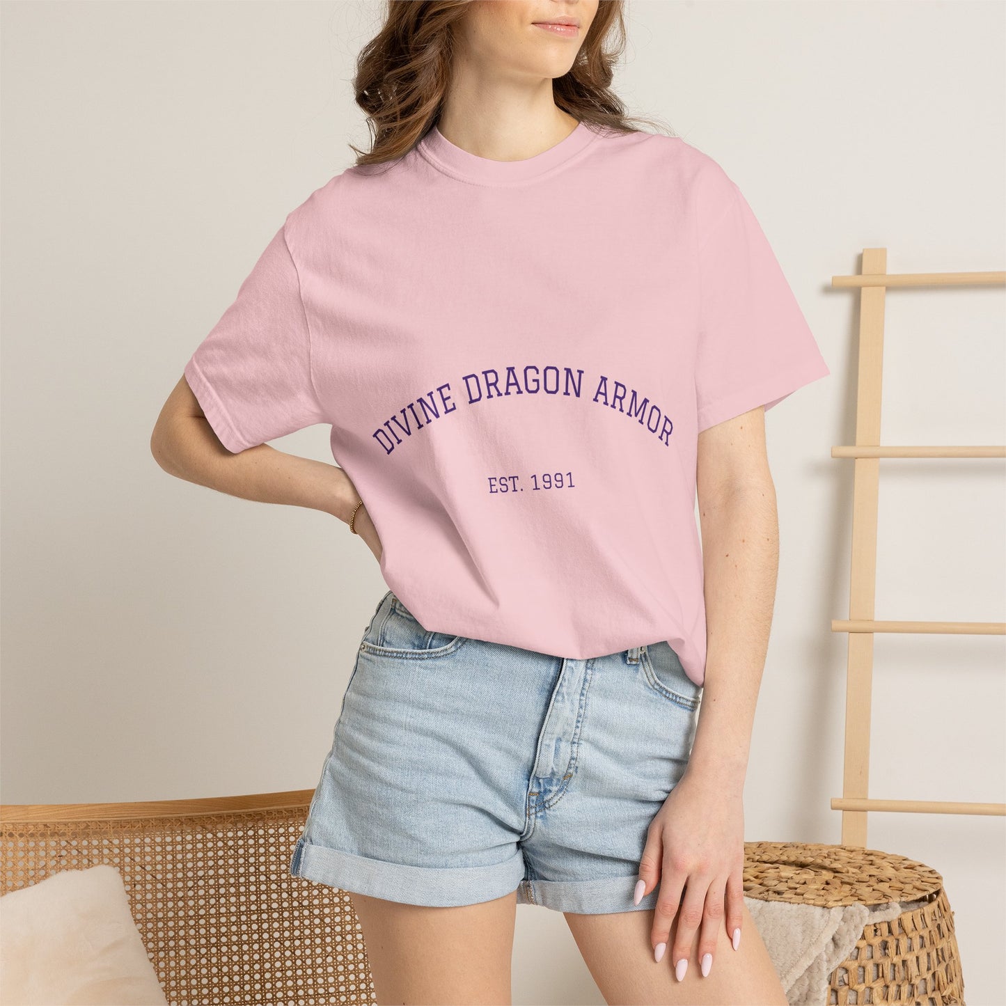 A Divine Dragon Armor Tee — Vintage 'Est. 1991' Graphic T-Shirt