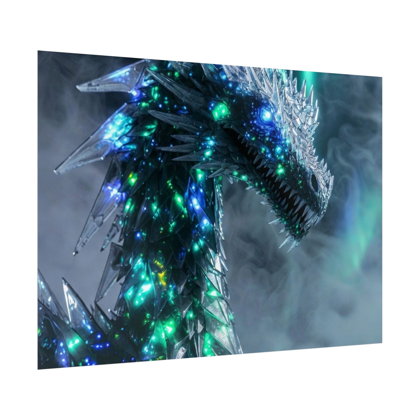 Crystal Dragon Poster – Fantasy Wall Art Rolled Print