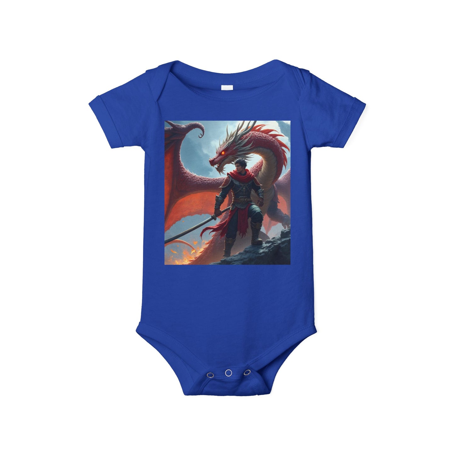 Fantasy Dragon Infant Jersey One Piece - Cute Baby Bodysuit for Game Lovers