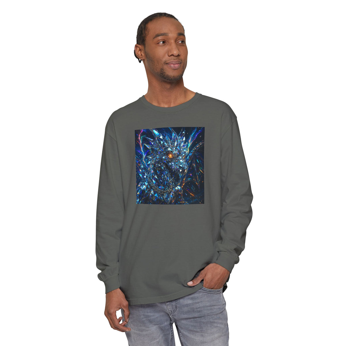 A Glass Dragon Garment-dyed Long Sleeve T-Shirt