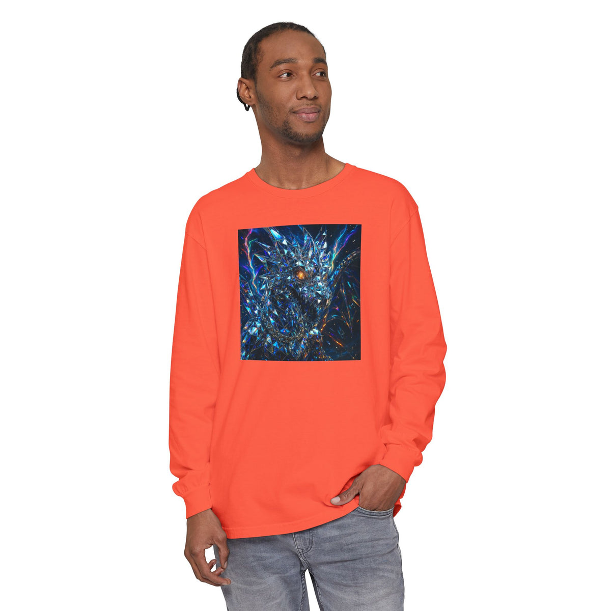 A Glass Dragon Garment-dyed Long Sleeve T-Shirt