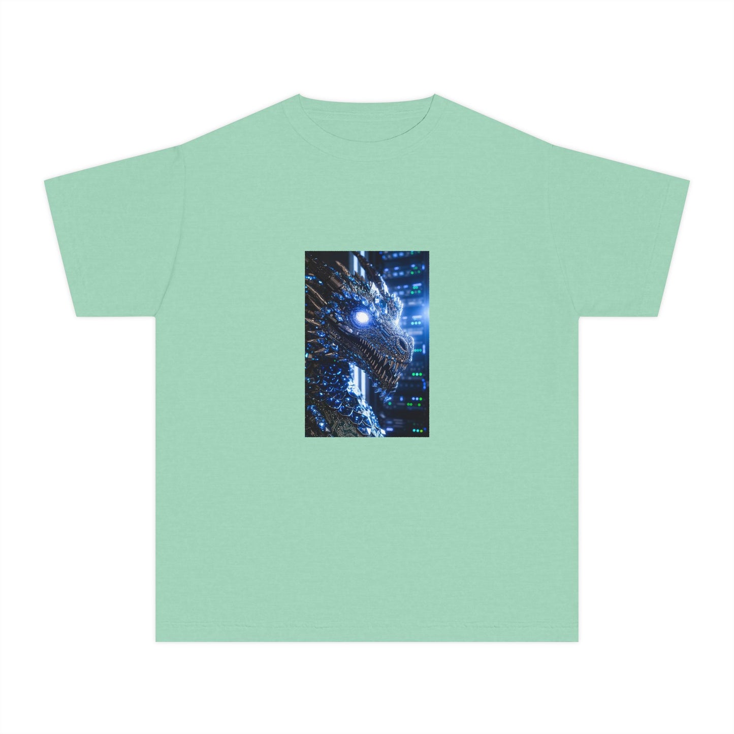 Youth Tee — Neon Dragon Galaxy Graphic
