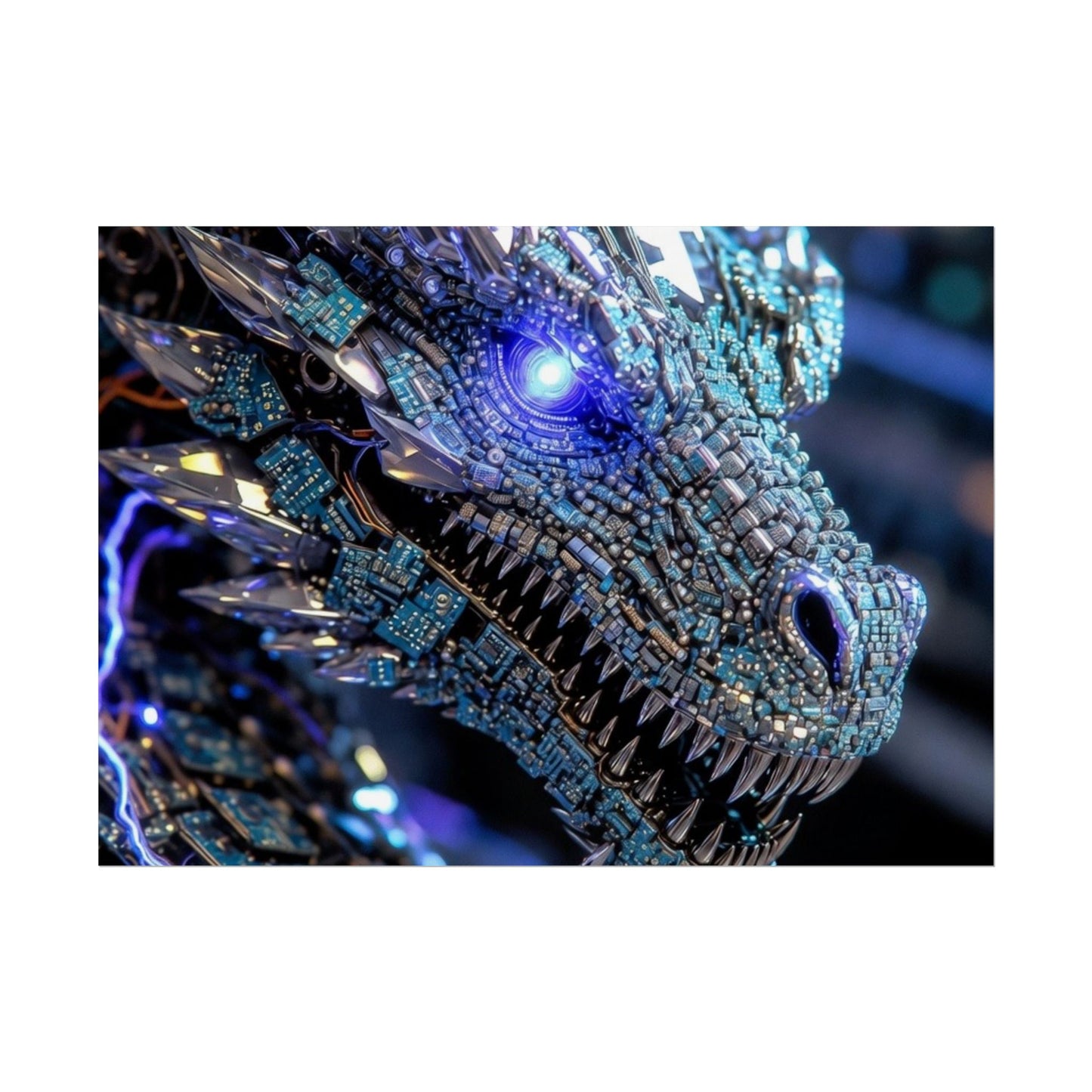 Rolled Poster — Crystal Cyber Dragon Art Print