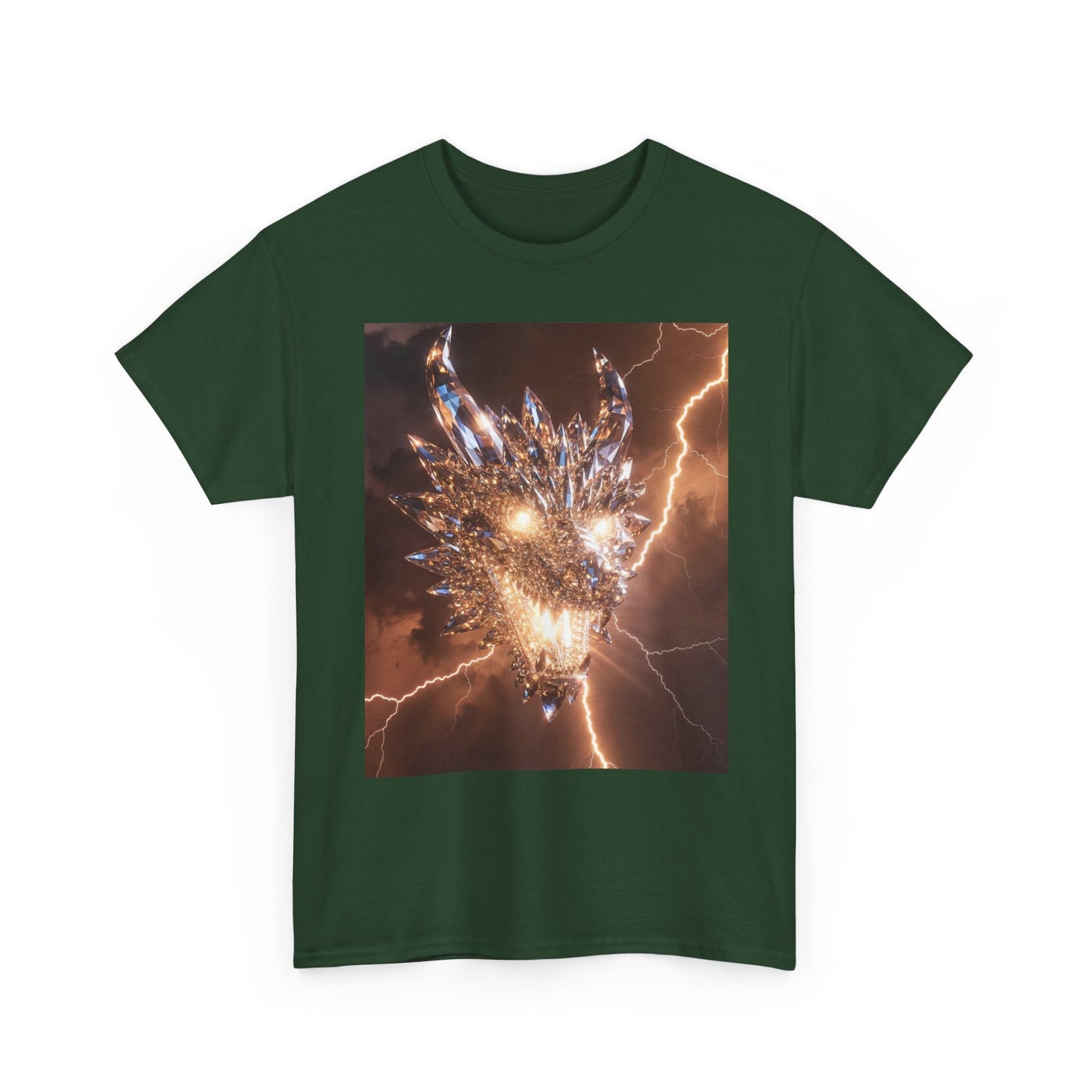 Dragon Lightning Graphic Tee — Fiery Electric Fantasy T-Shirt