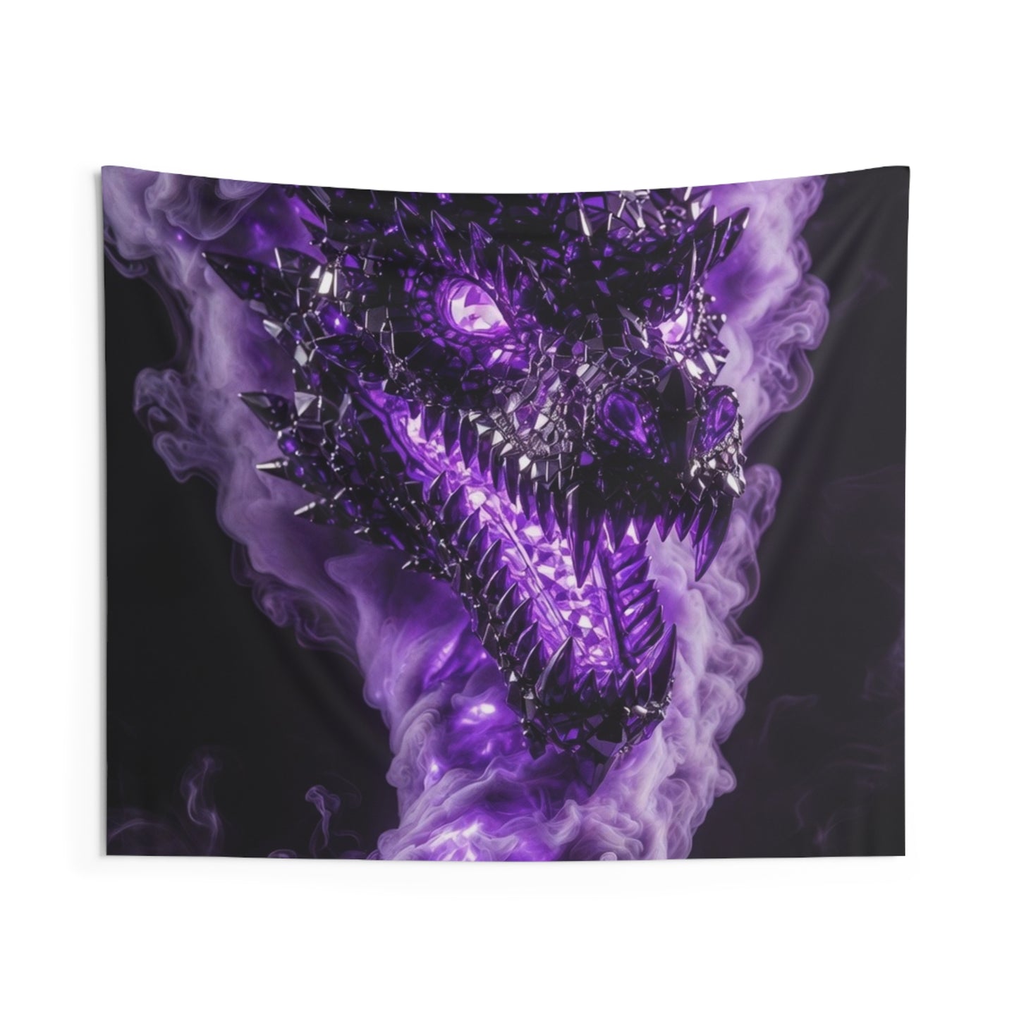 Dragon Smoke Tapestry — Purple Fantasy Wall Hanging for Gamer & Fantasy Décor