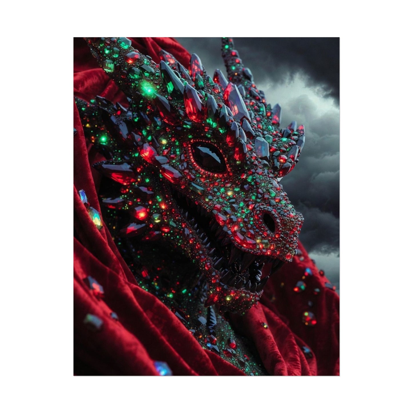 Rolled Poster — Jewel-Encrusted Dragon Art Print