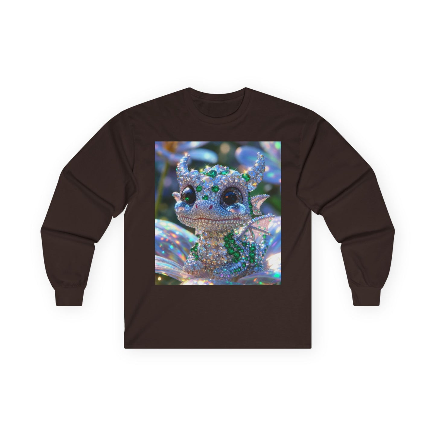 Sparkling Crystal Dragon Long Sleeve Tee