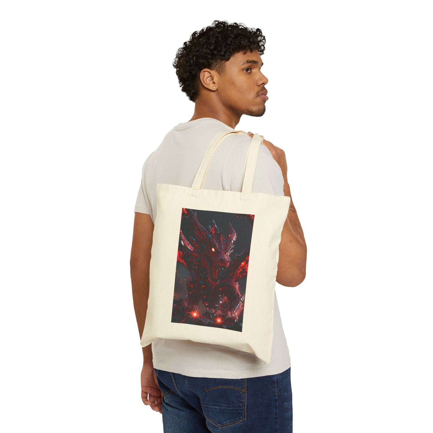 A dragon Cotton Canvas Tote Bag