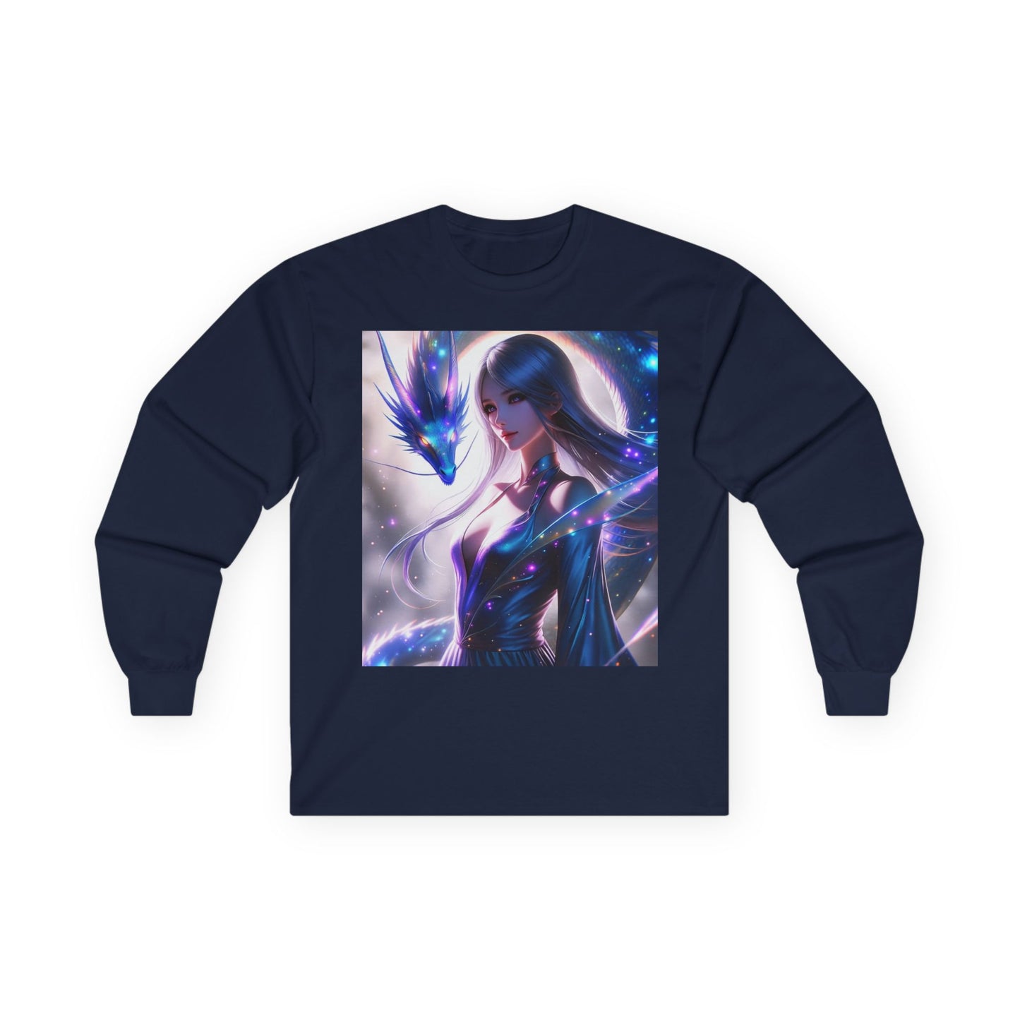 Anime Sorceress Long Sleeve Tee — Mystic Dragon Mage Artwork