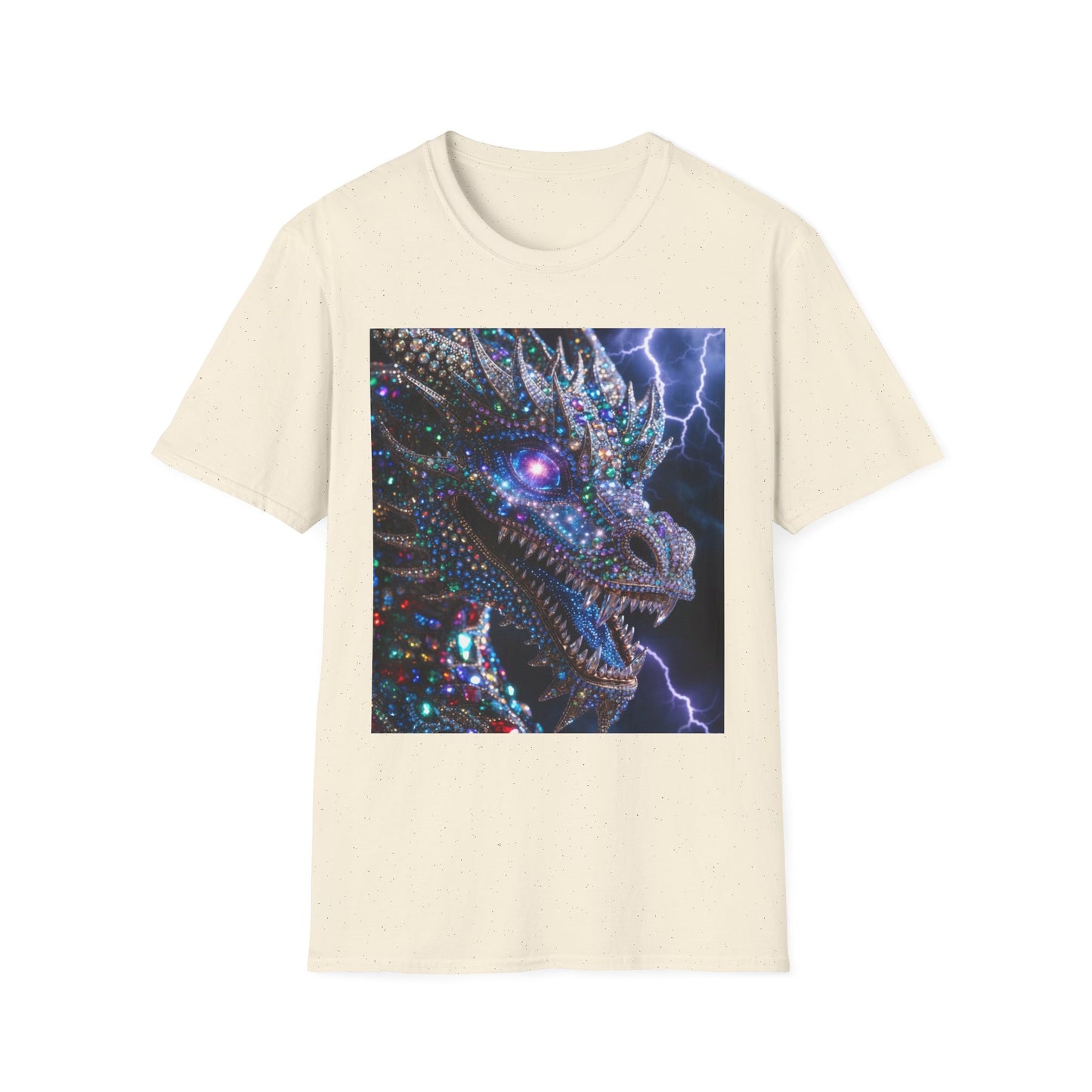 Dragon Lightning T-Shirt — Neon Crystal Fantasy Graphic Tee