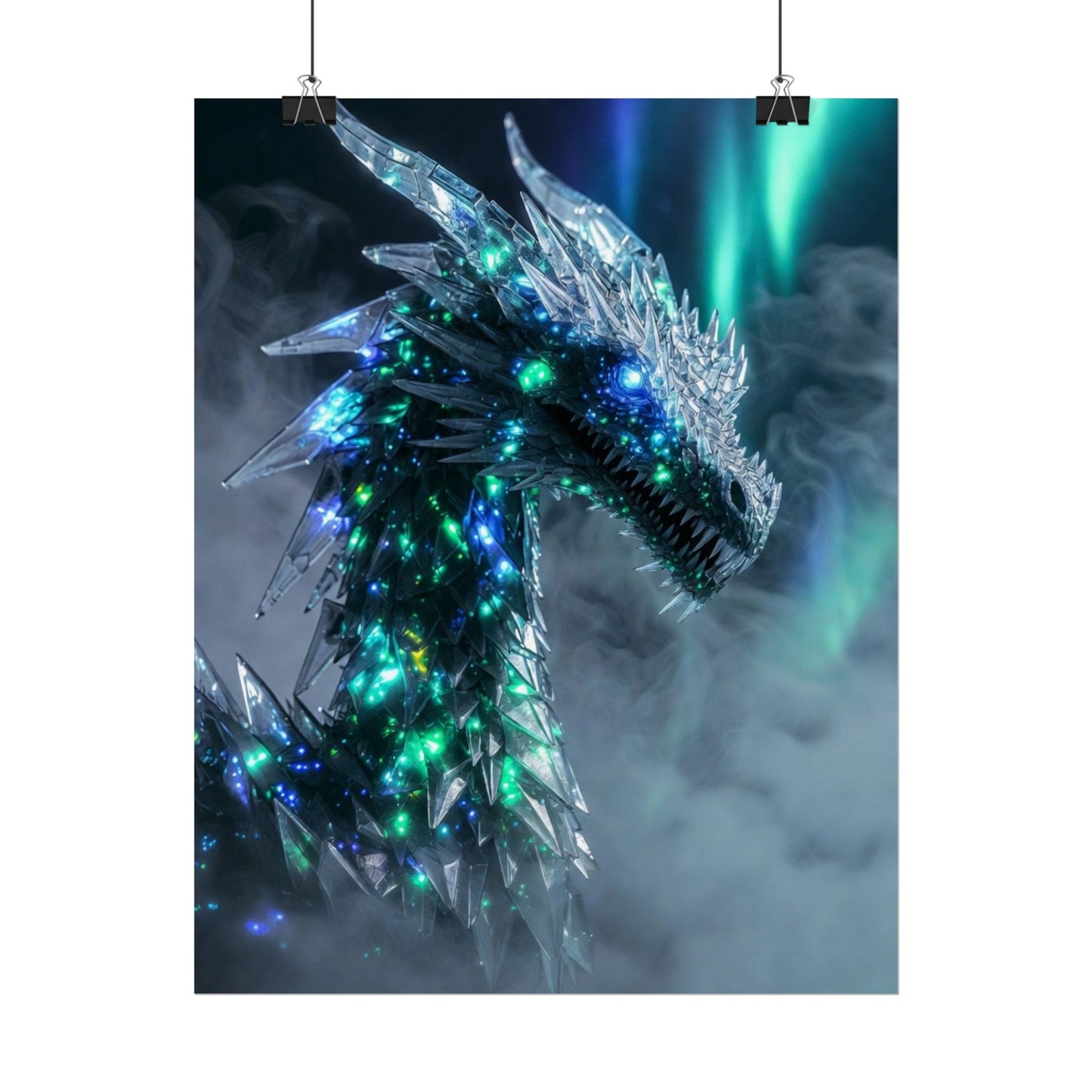 Crystal Dragon Poster – Fantasy Wall Art Rolled Print