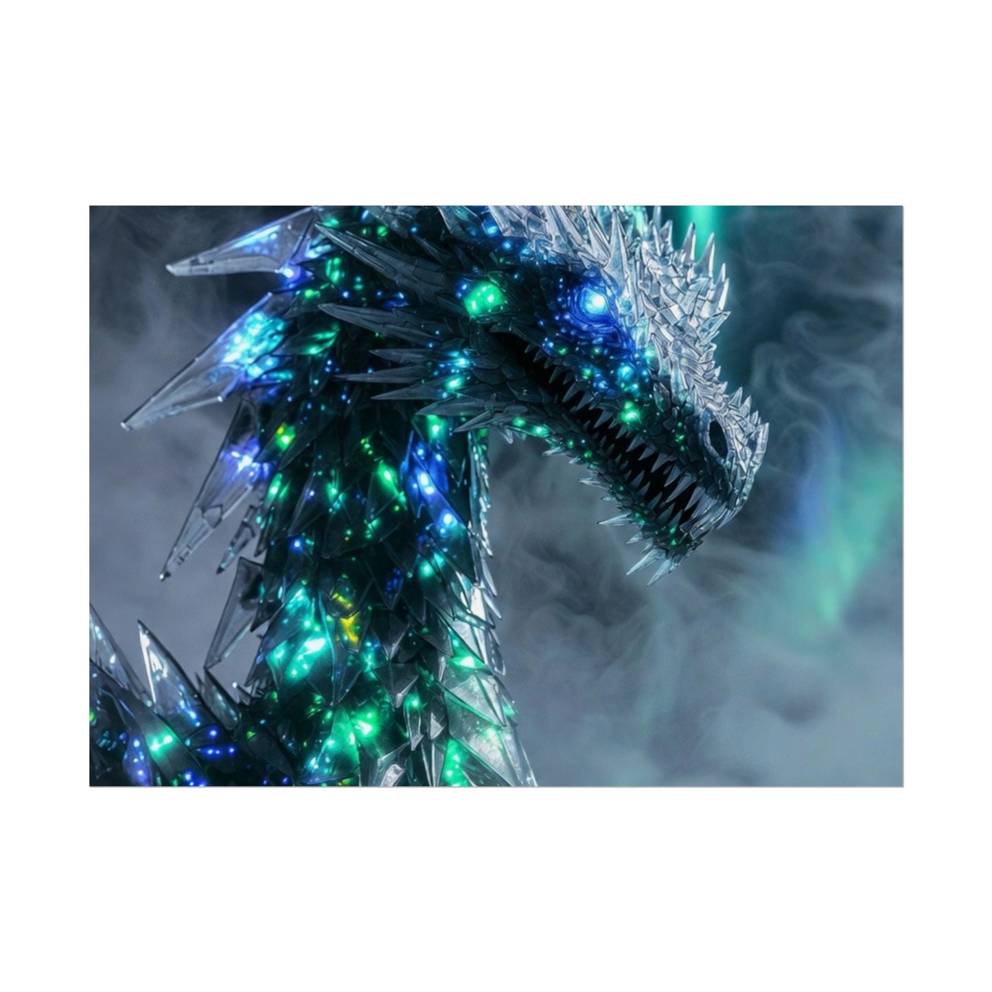 Crystal Dragon Poster – Fantasy Wall Art Rolled Print