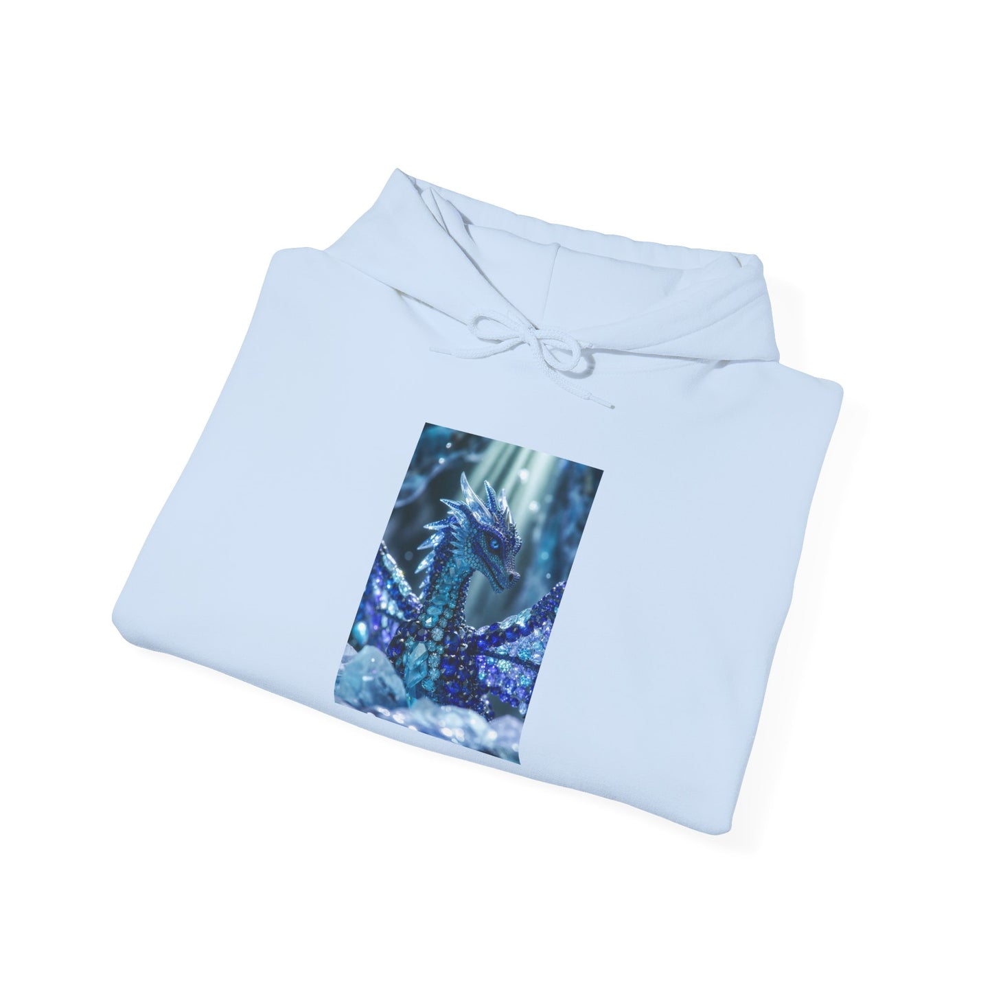 Blue Forest Dragon Hoodie — Mystic Night Scene Sweatshirt