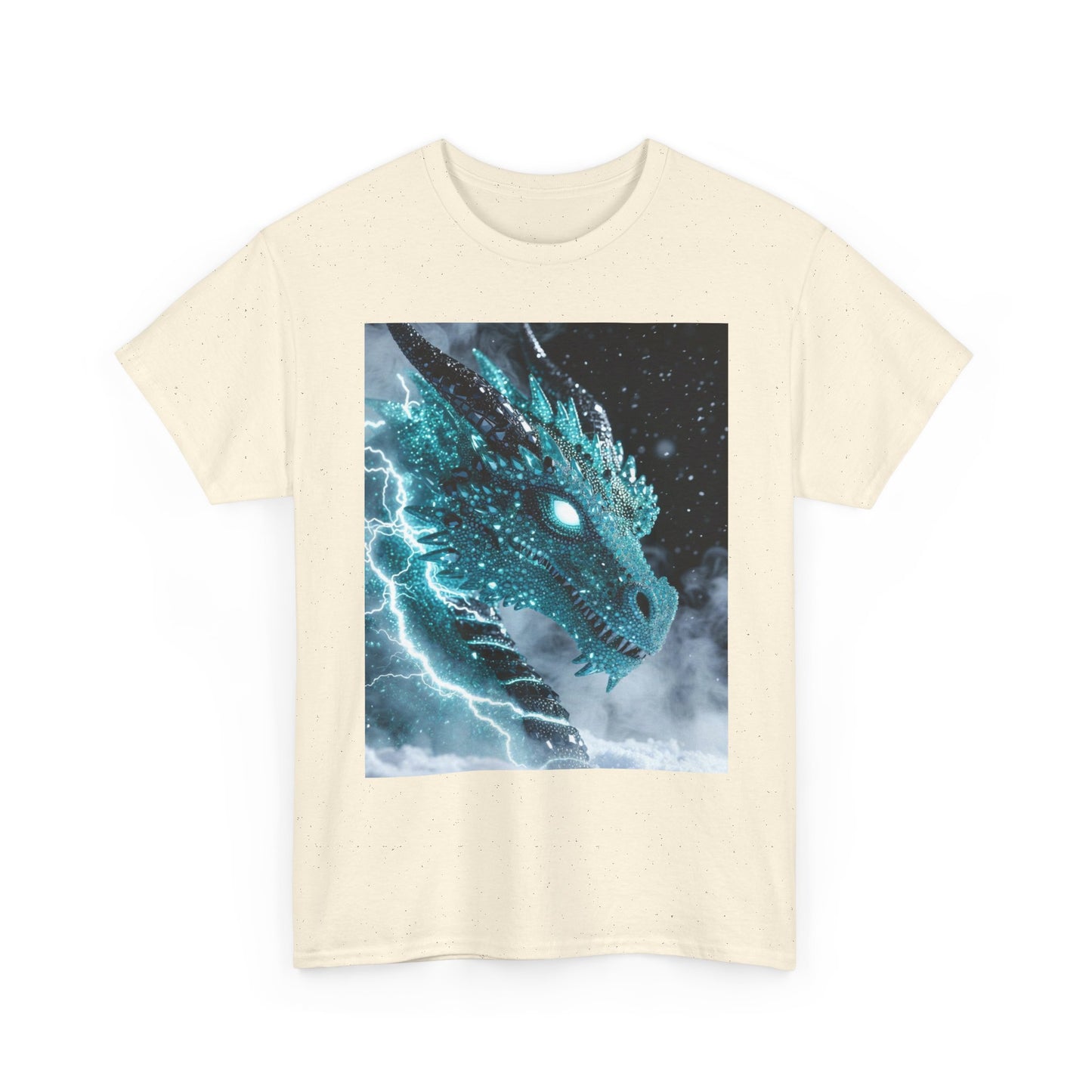 Dragon Storm T-Shirt — Electric Blue Dragon Graphic Tee
