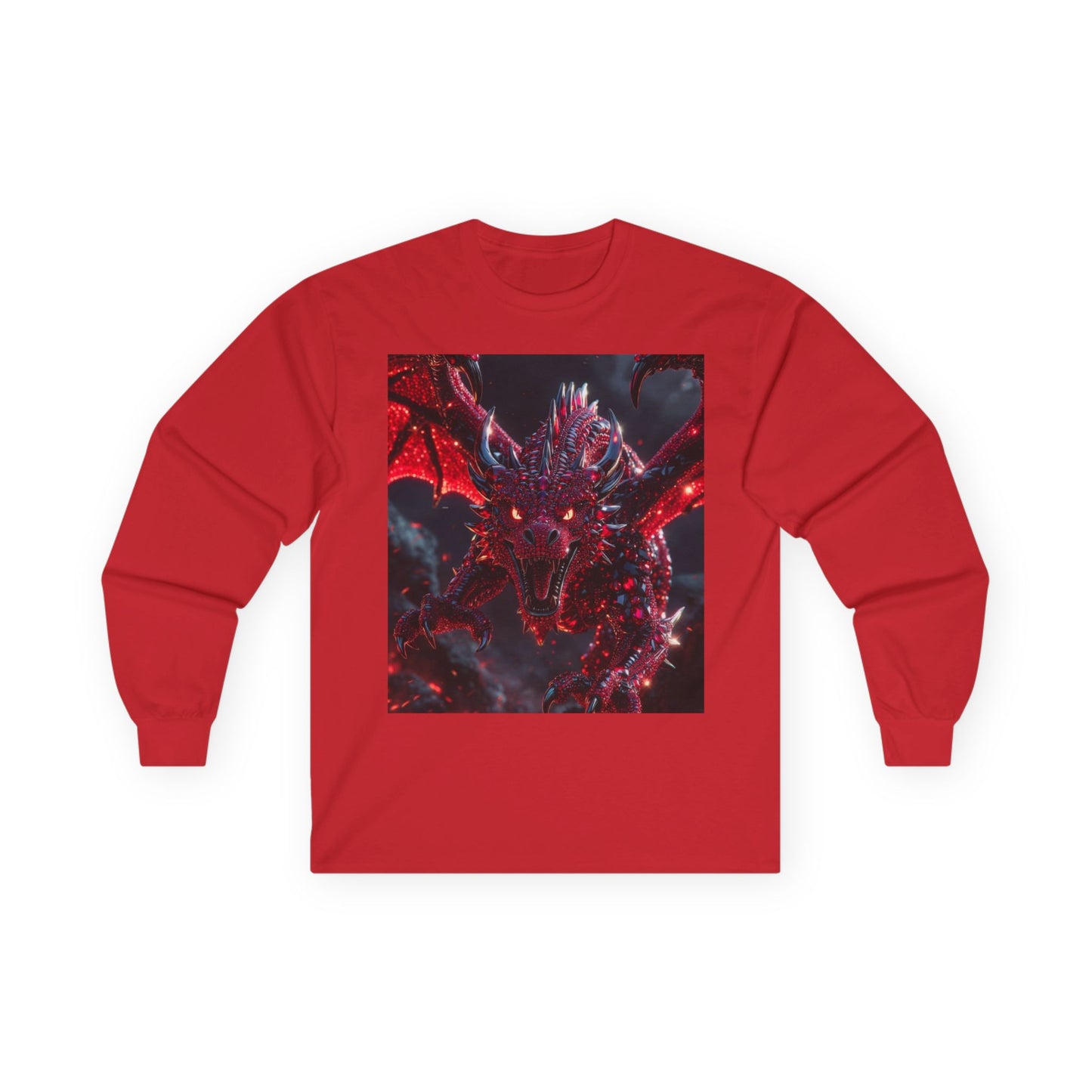 Red Dragon Fantasy Long Sleeve Tee