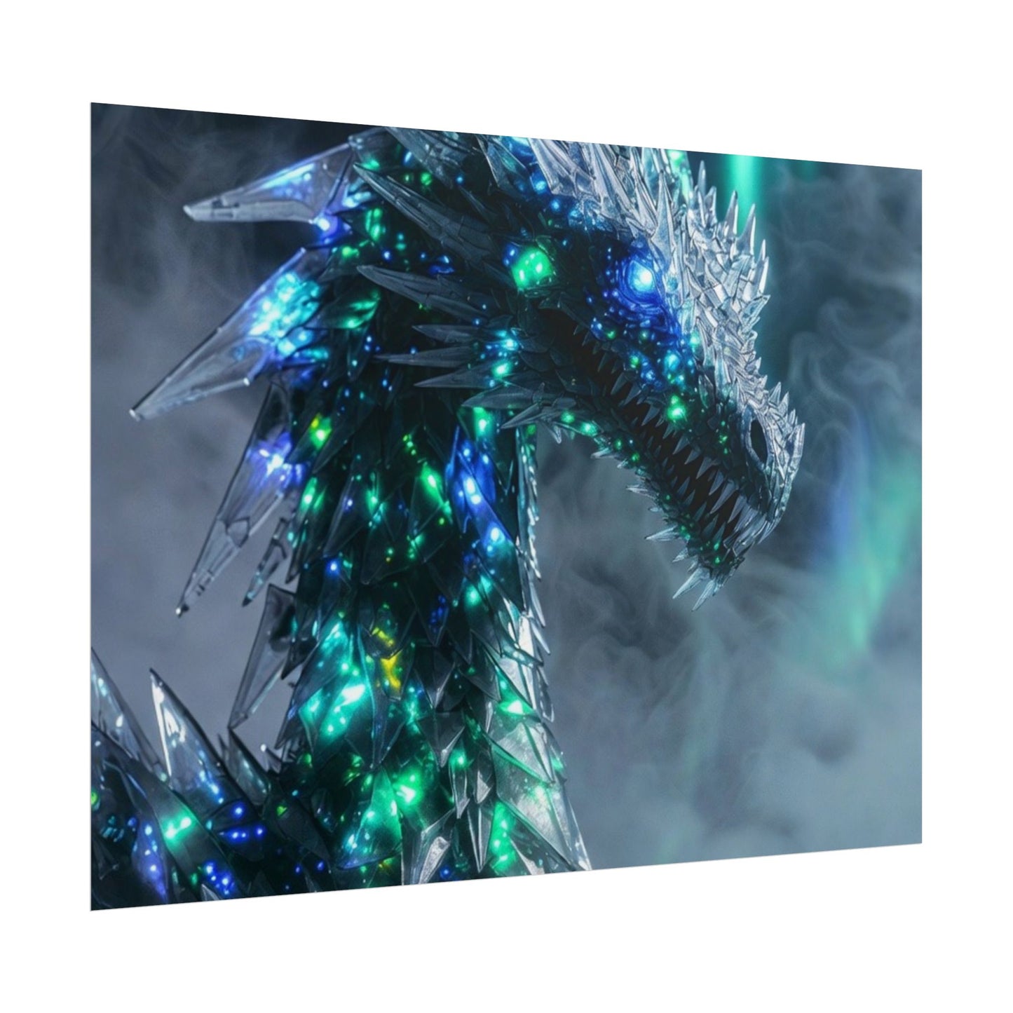 Crystal Dragon Poster – Fantasy Wall Art Rolled Print