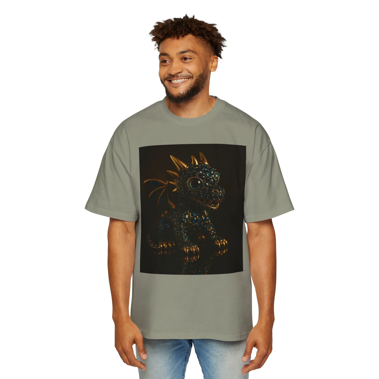 Dragon Design Oversized Tee, Casual Wear, Graphic Shirt, Gift for Fantasy Lovers, Unique T-Shirt, Perfect for Festivals and Everyday