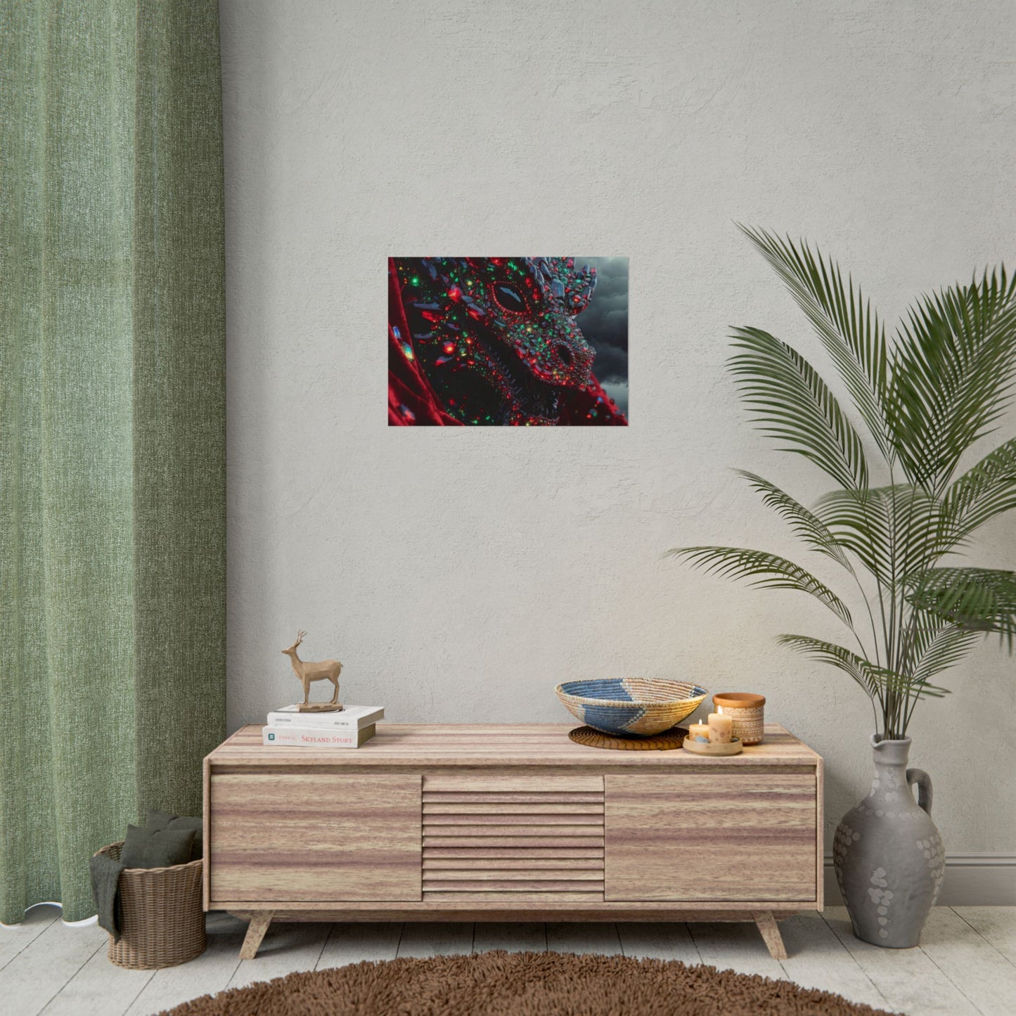 Rolled Poster — Jewel-Encrusted Dragon Art Print