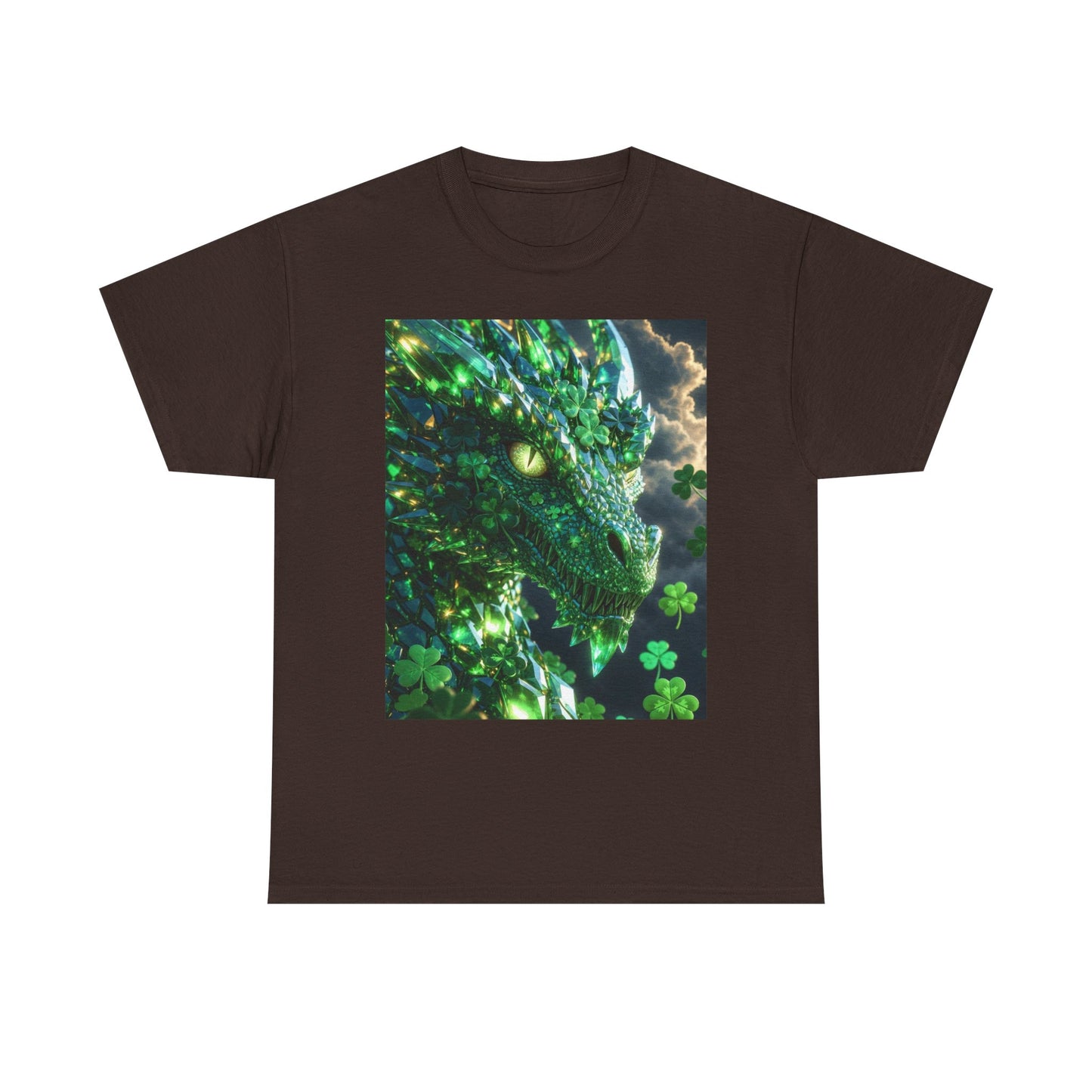 St. Patrick’s Day Green Dragon T-Shirt — Lucky Shamrock Fantasy Tee