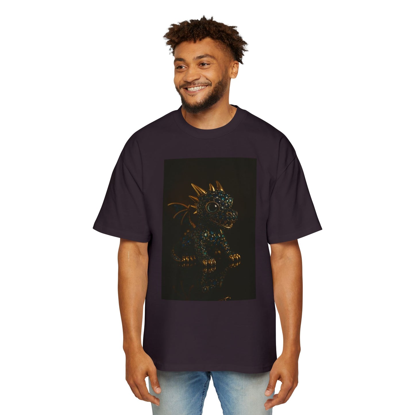A Dragon Design Oversized Tee, Casual Wear, Graphic Shirt, Gift for Fantasy Lovers, Unique T-Shirt, Perfect for Festivals and Everyday