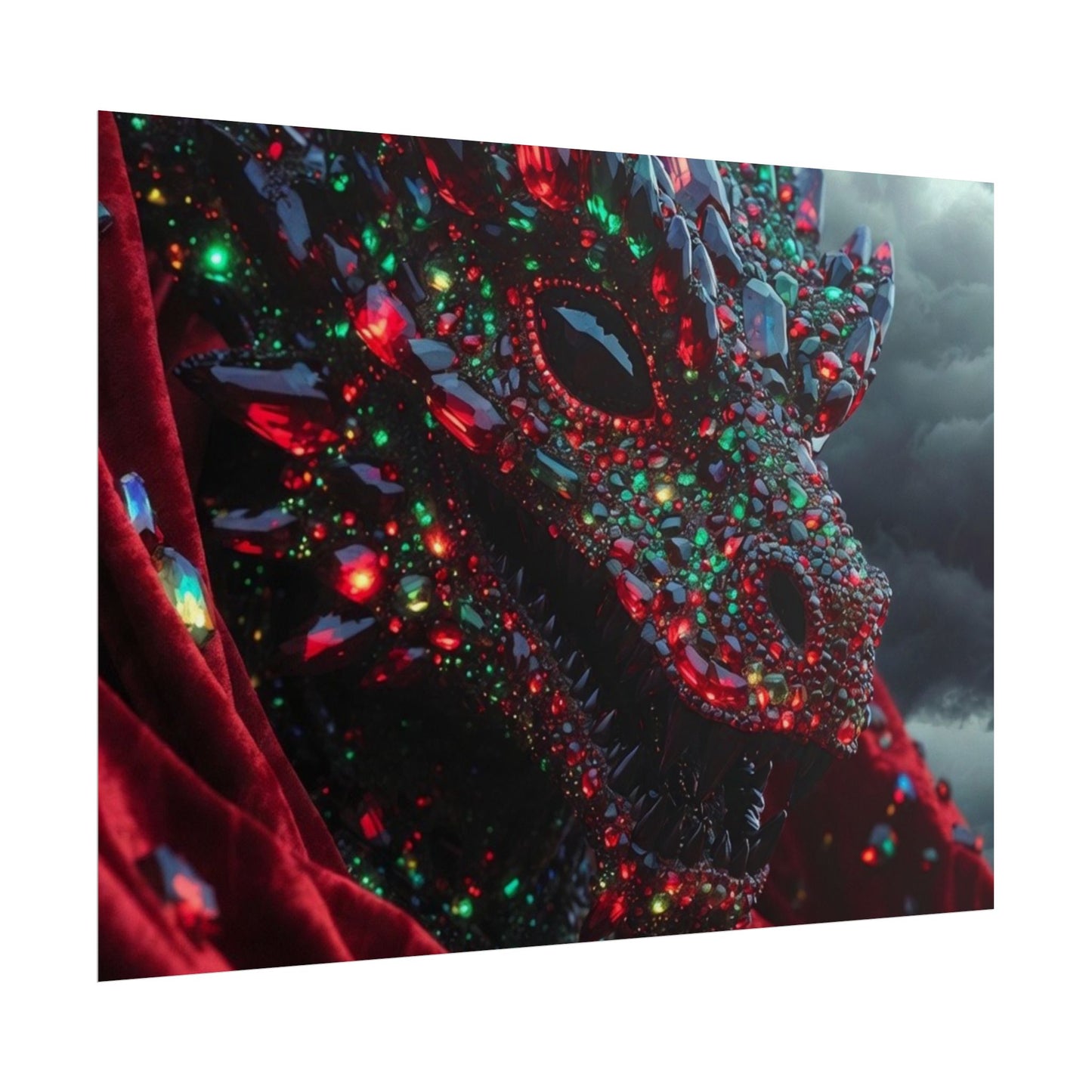 Rolled Poster — Jewel-Encrusted Dragon Art Print