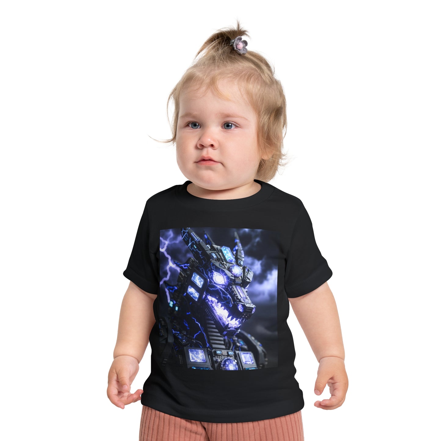 Baby T-Shirt — Divine Dragon Armor Lightning Robot Graphic