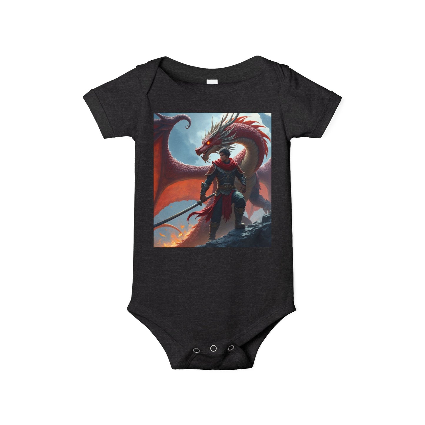 Fantasy Dragon Infant Jersey One Piece - Cute Baby Bodysuit for Game Lovers