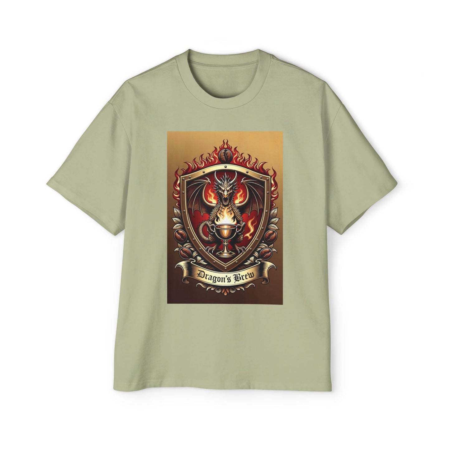 Dragons Brew Graphic Tee — “Dragon’s Brew” Medieval Fantasy Men’s T‑Shirt