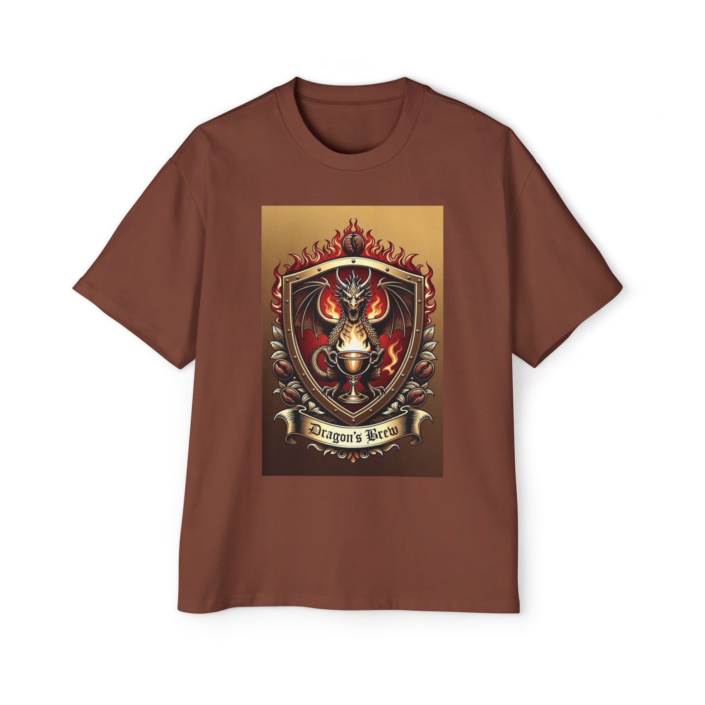 Dragons Brew Graphic Tee — “Dragon’s Brew” Medieval Fantasy Men’s T‑Shirt