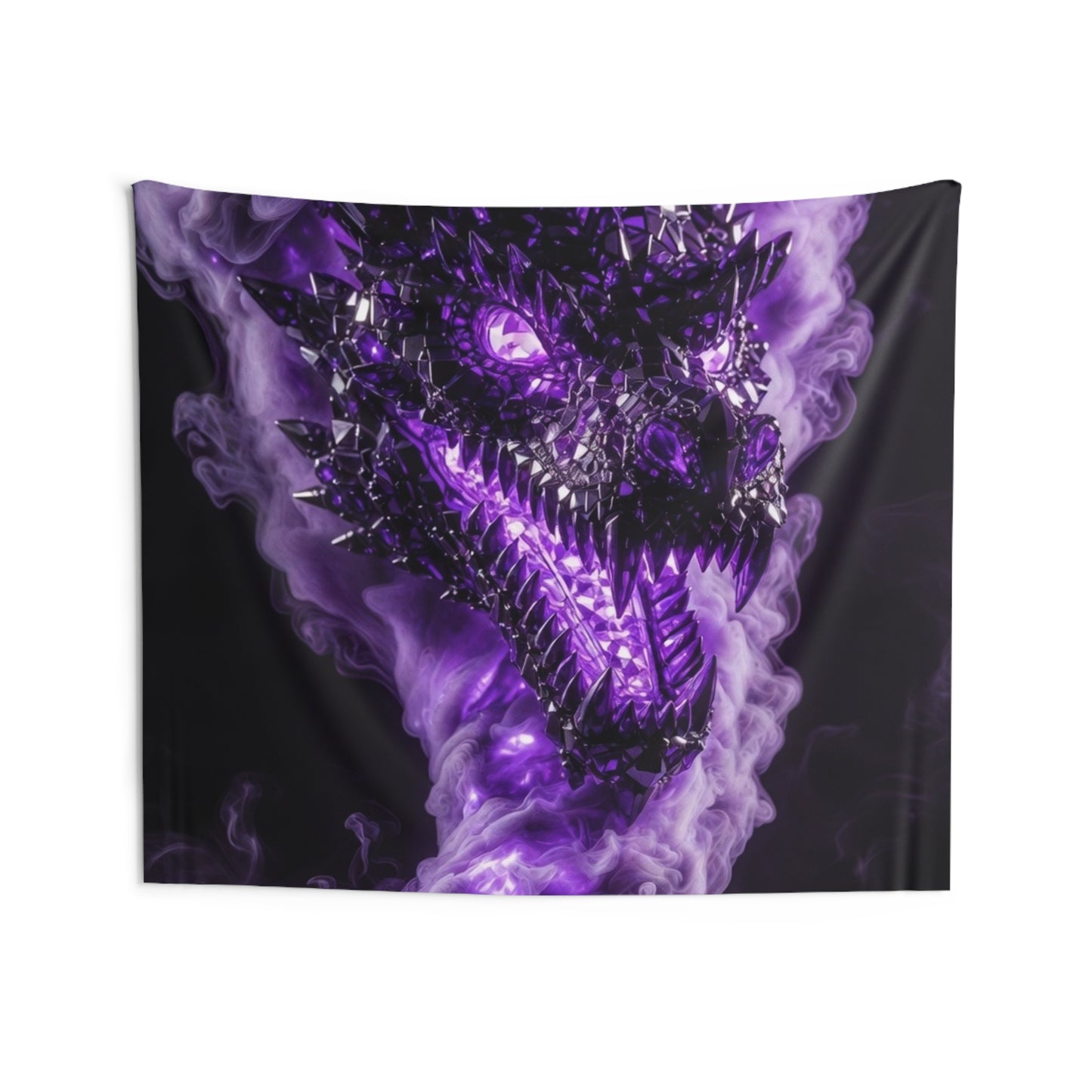 Dragon Smoke Tapestry — Purple Fantasy Wall Hanging for Gamer & Fantasy Décor