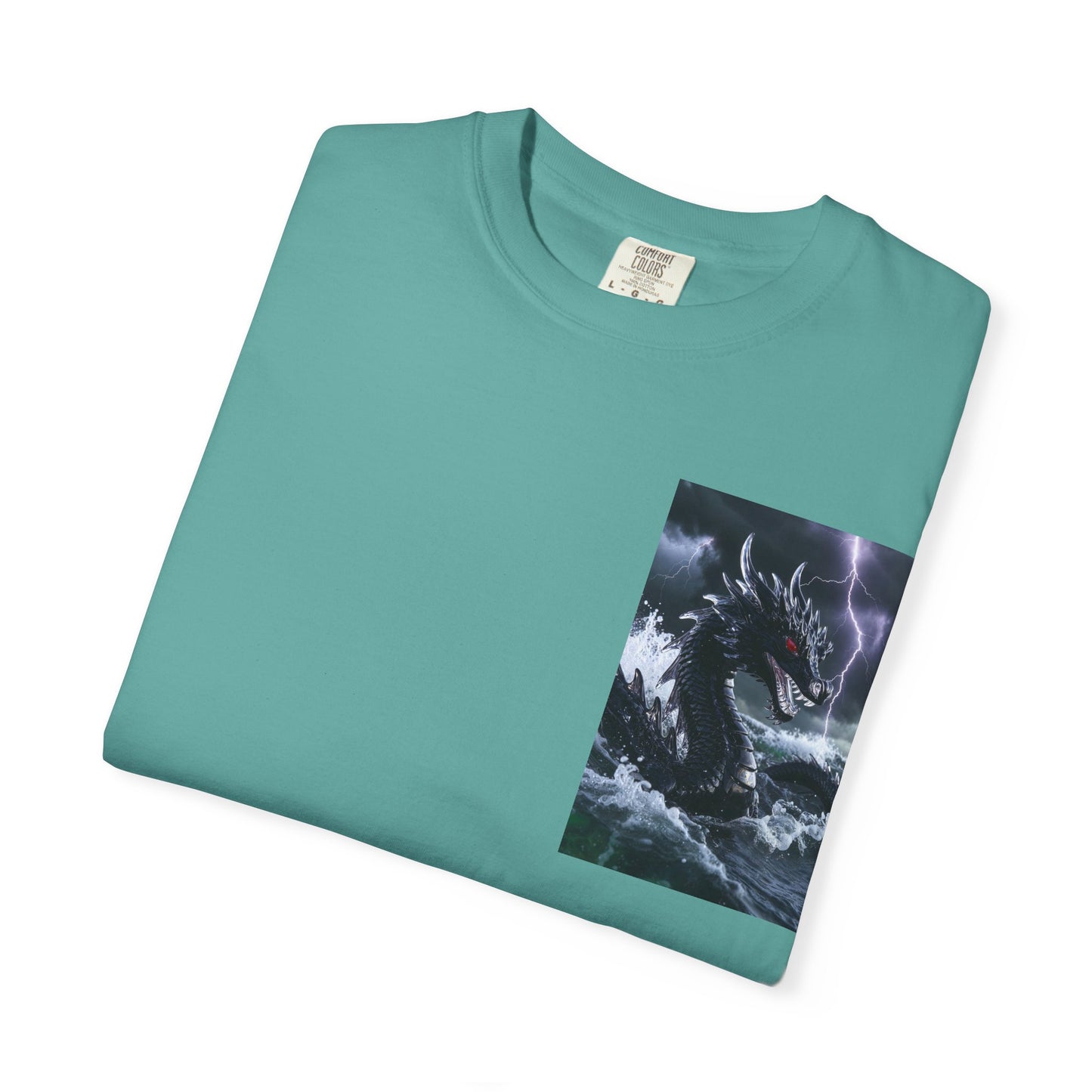 A Dragon Storm Graphic T-Shirt — Dark Fantasy Chest Print