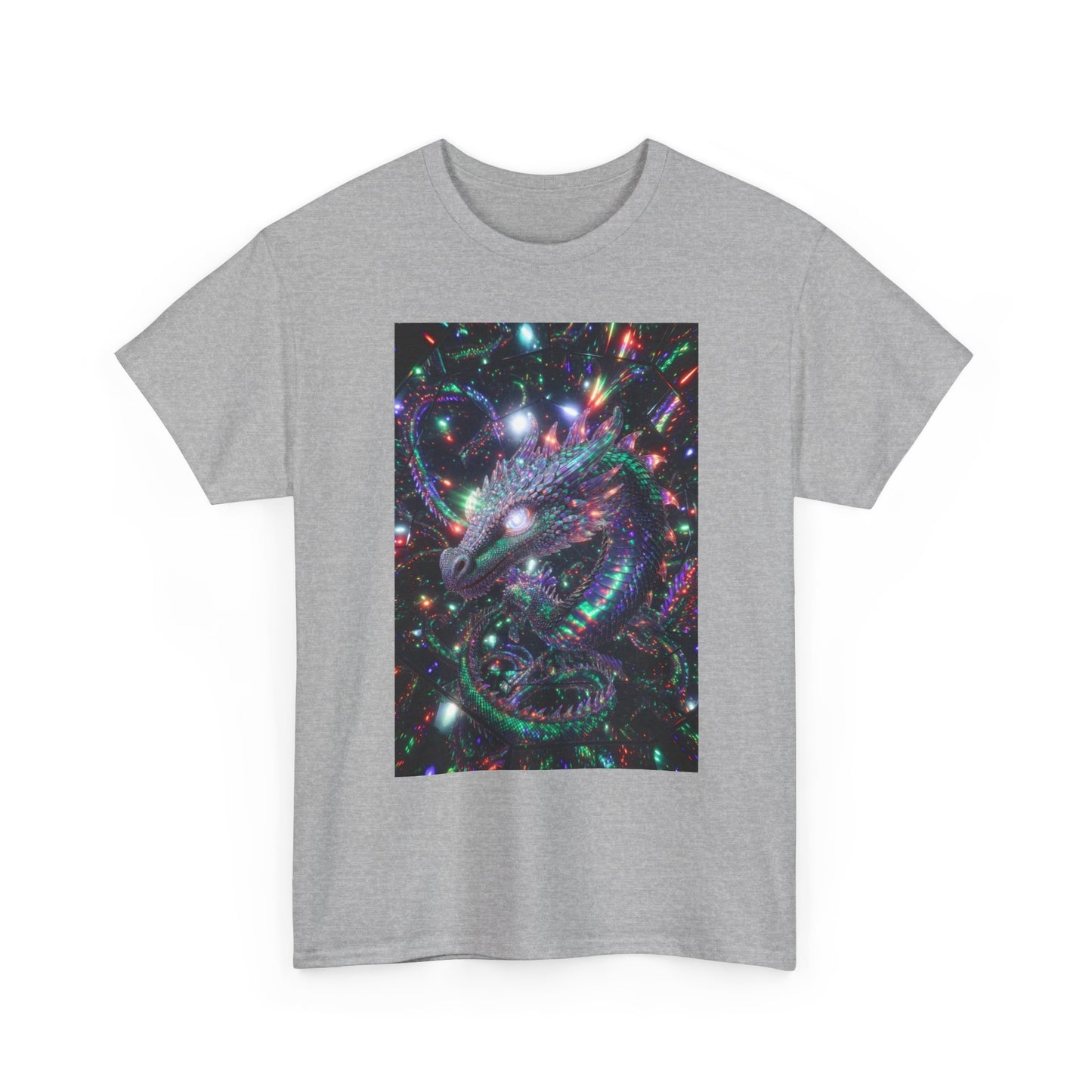 Cosmic Dragon T‑Shirt — Neon Galaxy Serpent Graphic Tee