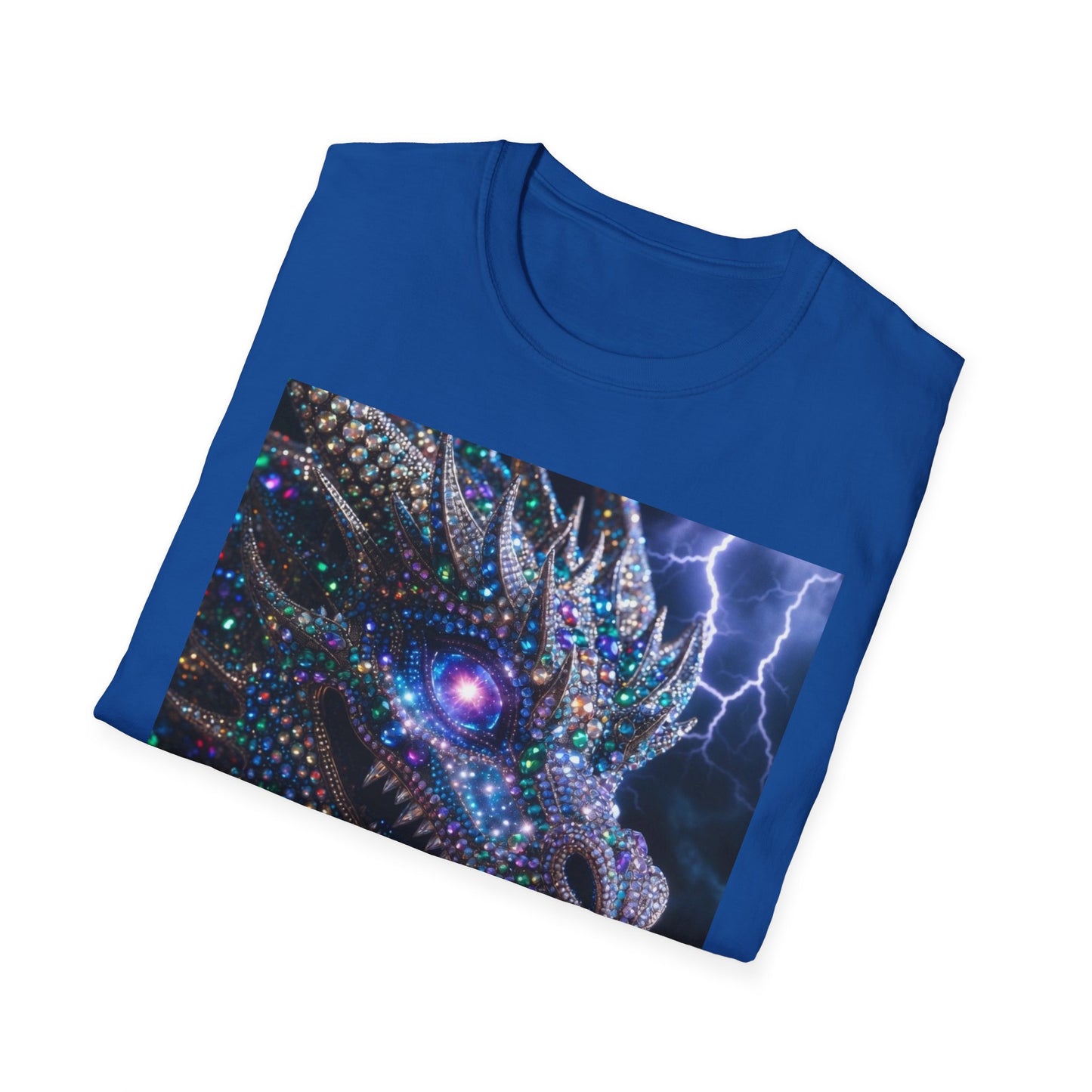 Dragon Lightning T-Shirt — Neon Crystal Fantasy Graphic Tee
