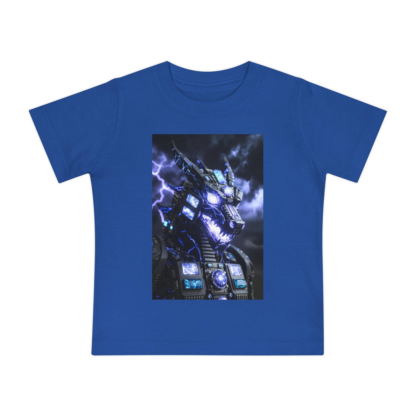 A Baby T-Shirt — Divine Dragon Armor Lightning Robot Graphic