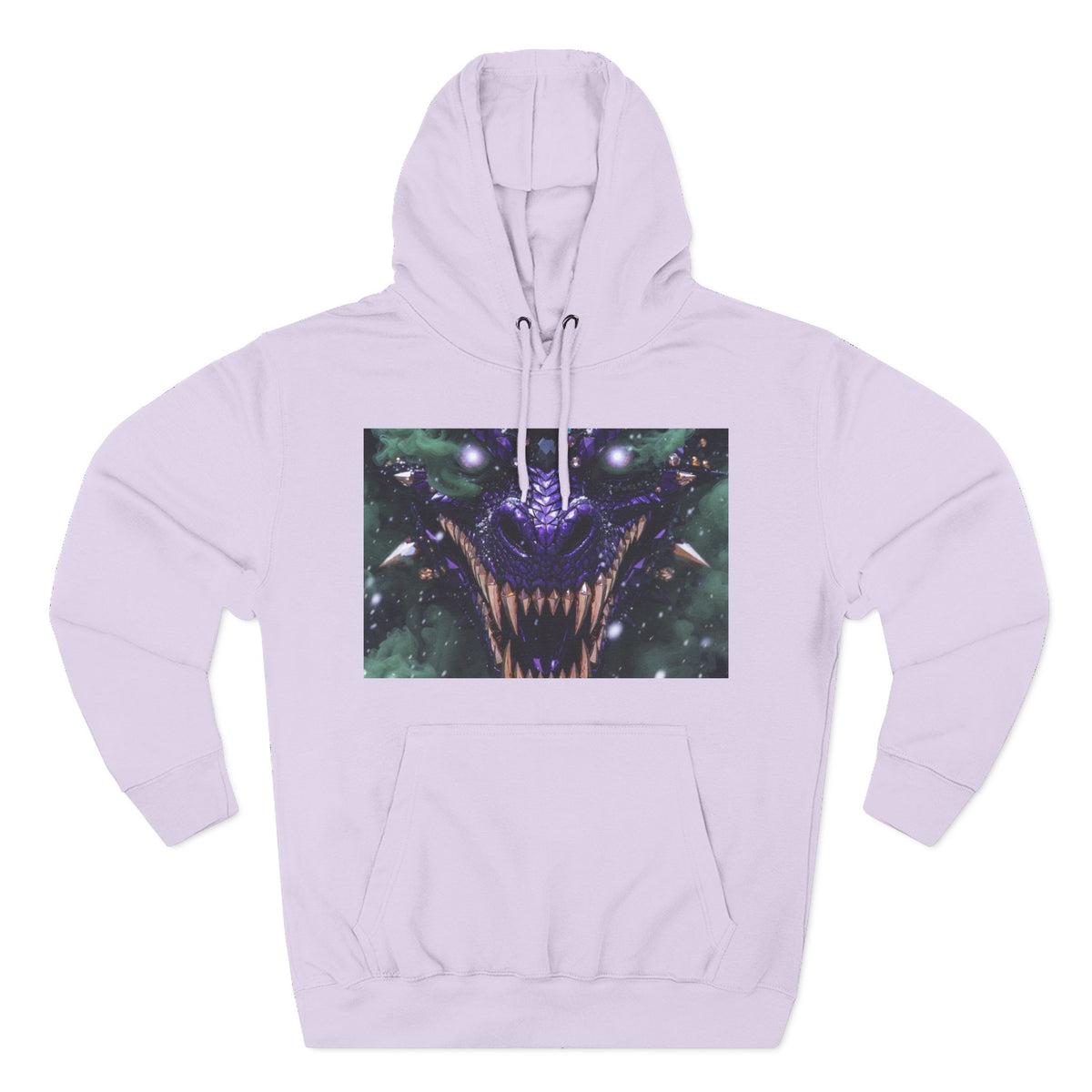A Mystic Cosmic 🐉 Hoodie — Astral Galaxy Cat Chest Print Fleece Hoodie