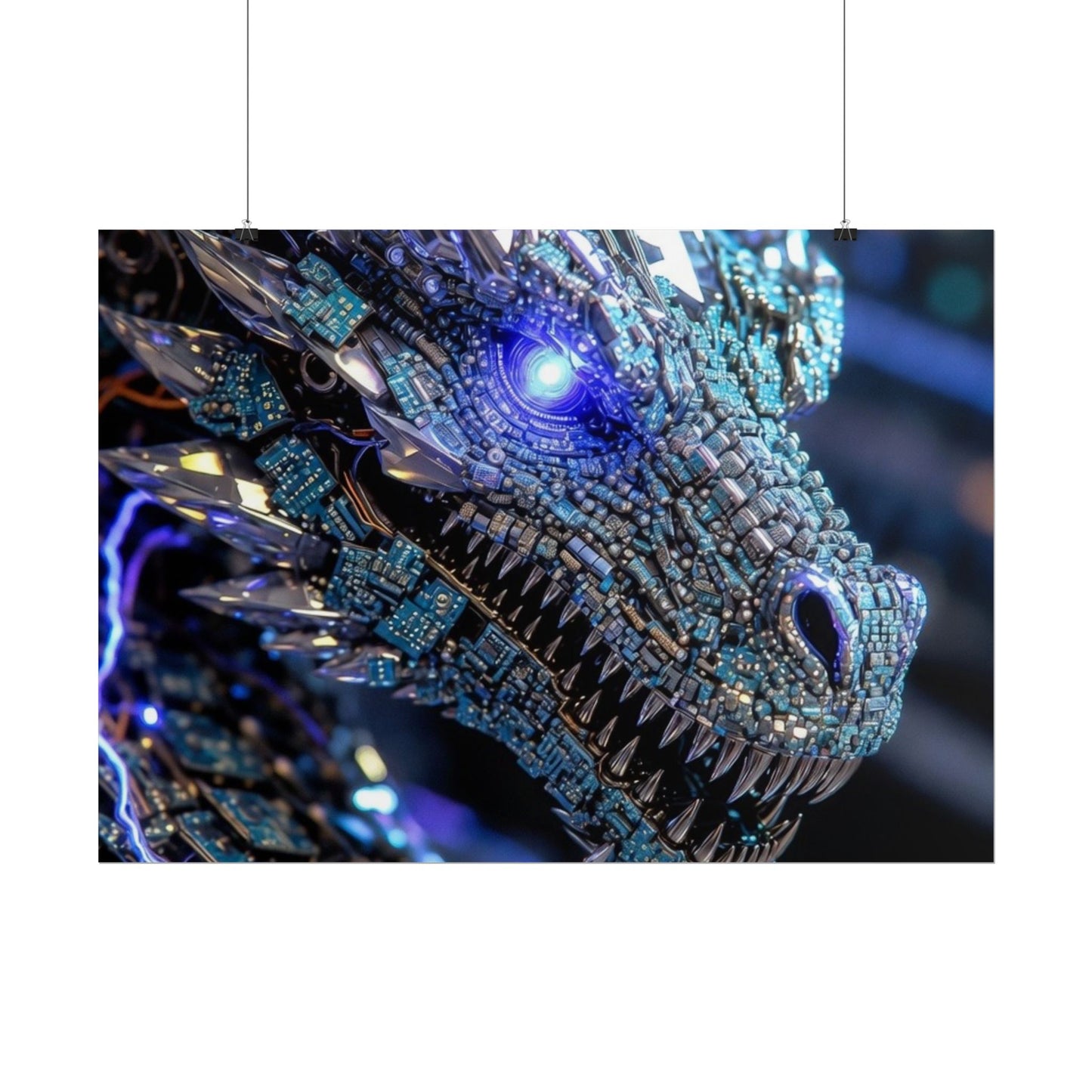 Rolled Poster — Crystal Cyber Dragon Art Print