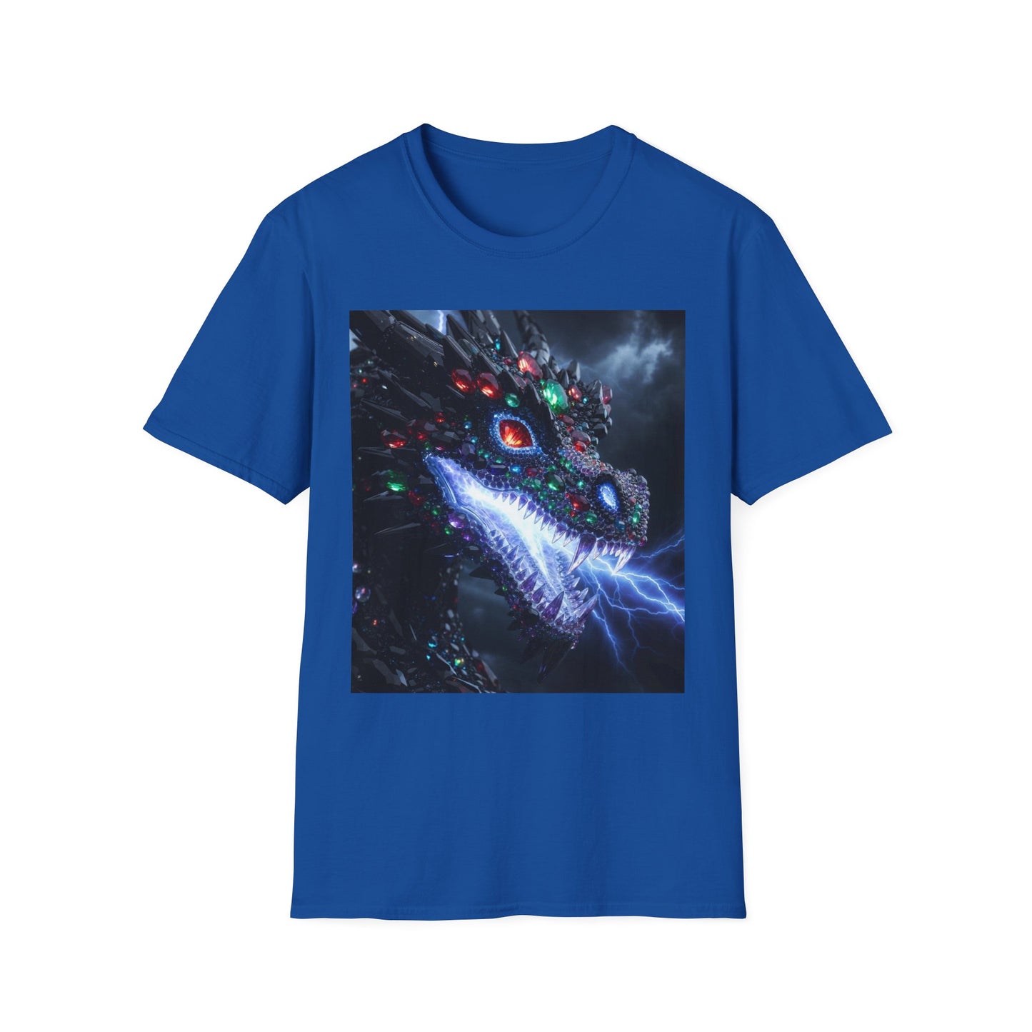 Cosmic Leviathan Shark T-Shirt — Neon Sci‑Fi Sea Monster Tee