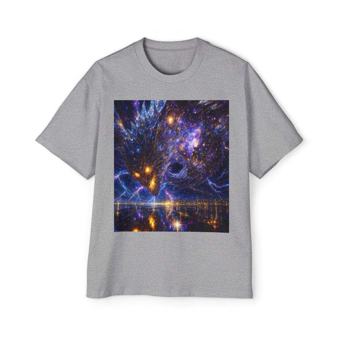 A Men's Oversized Cosmic Art Tee - Unique Space Graphic T-Shirt for Casual Wear, Sci-Fi Lovers, Gift for Birthdays, Festivals, Art Enthusiasts