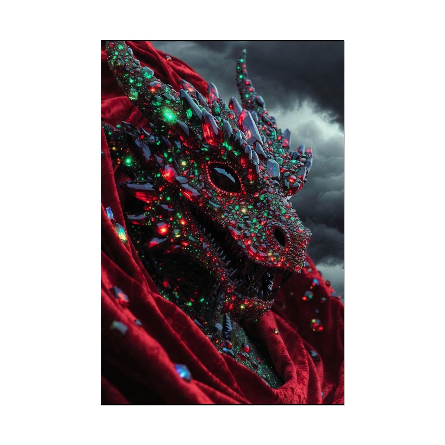 Rolled Poster — Jewel-Encrusted Dragon Art Print